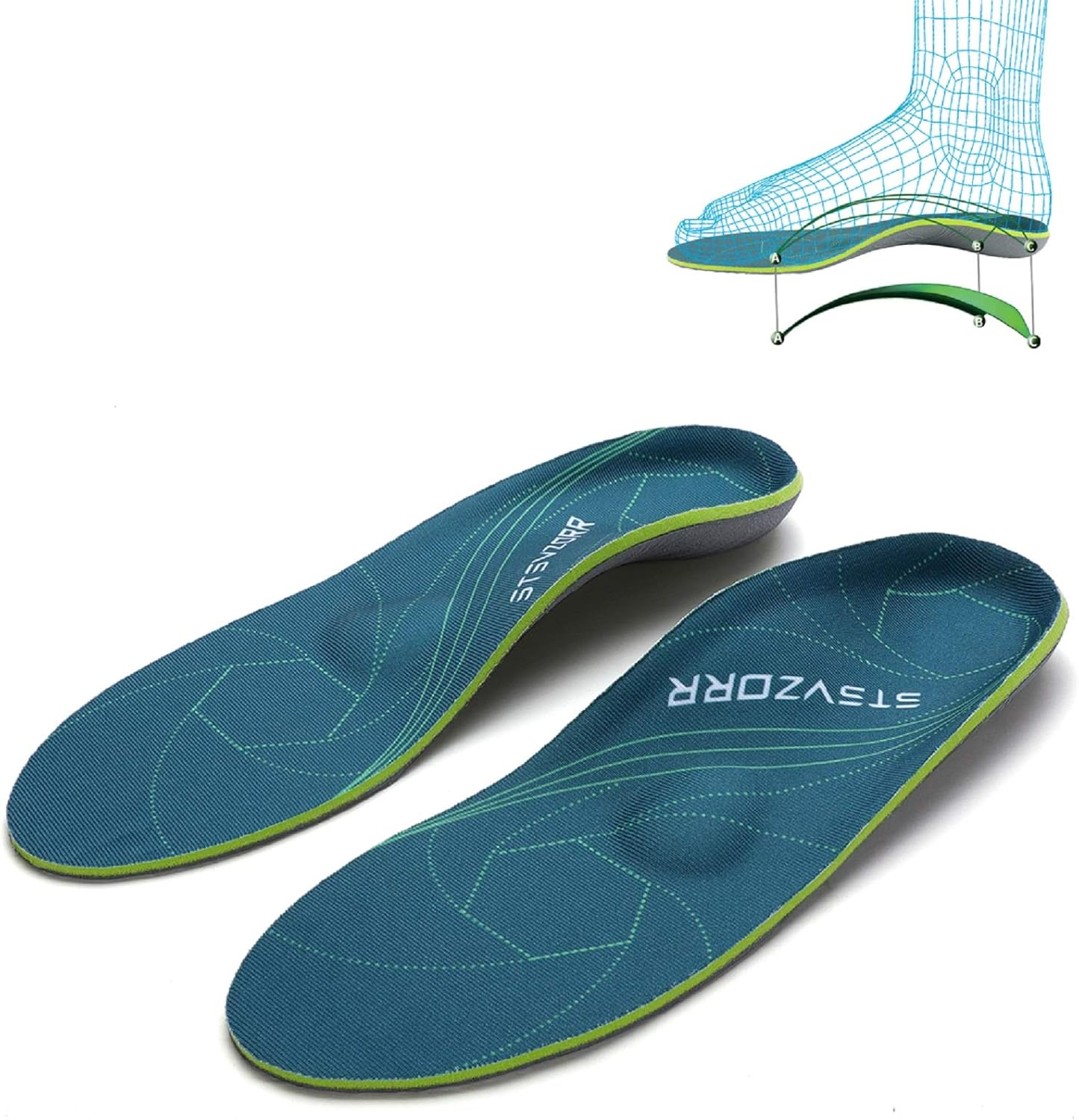 Orthopedic Insoles Plantar Fasciitis Arch Support Flat Feet Heel Spurs and Foot...