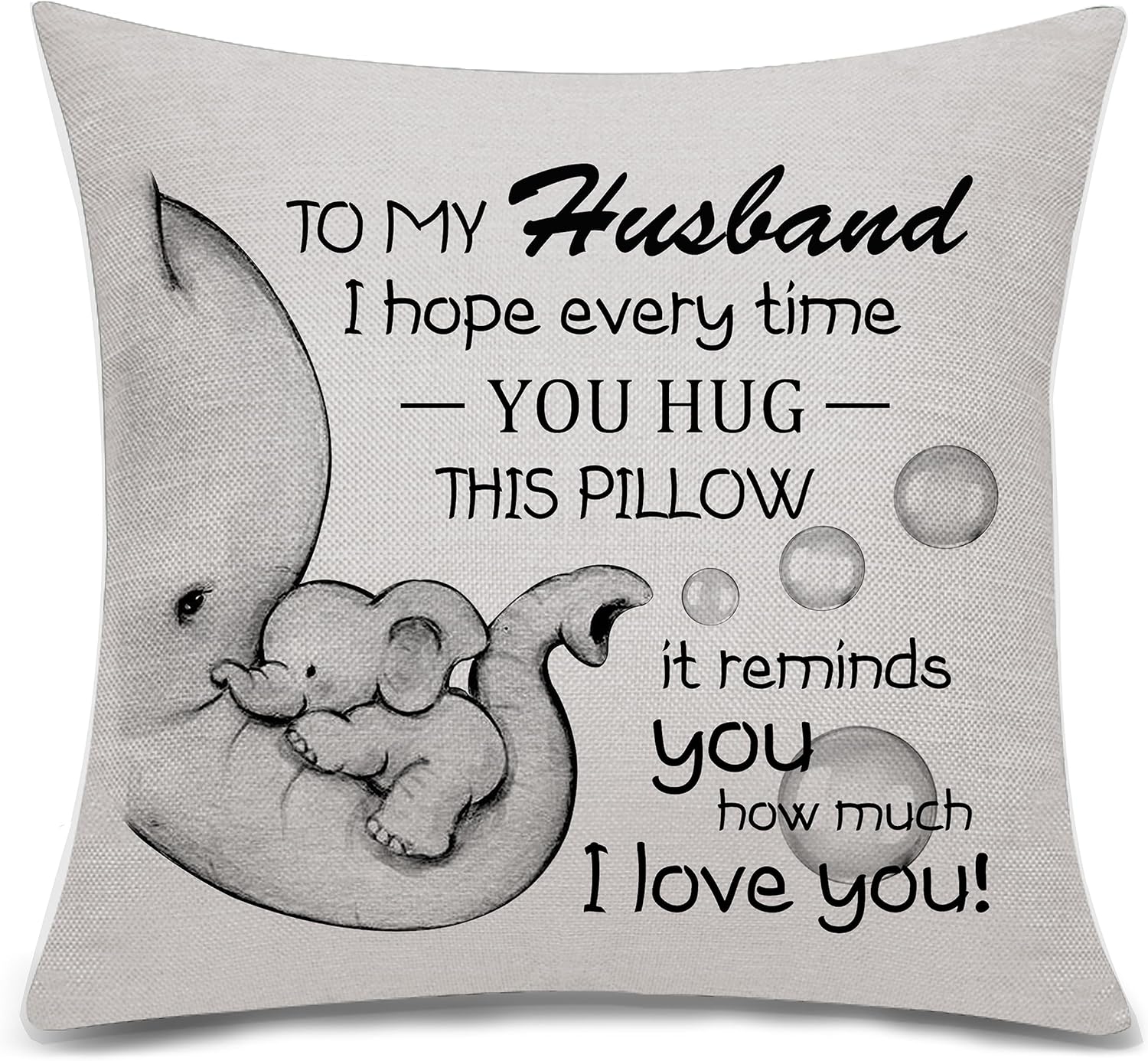 Bacmaxom To My Husband Pillow, Special Cushion Cover, Sentimental Husband Gift f...
