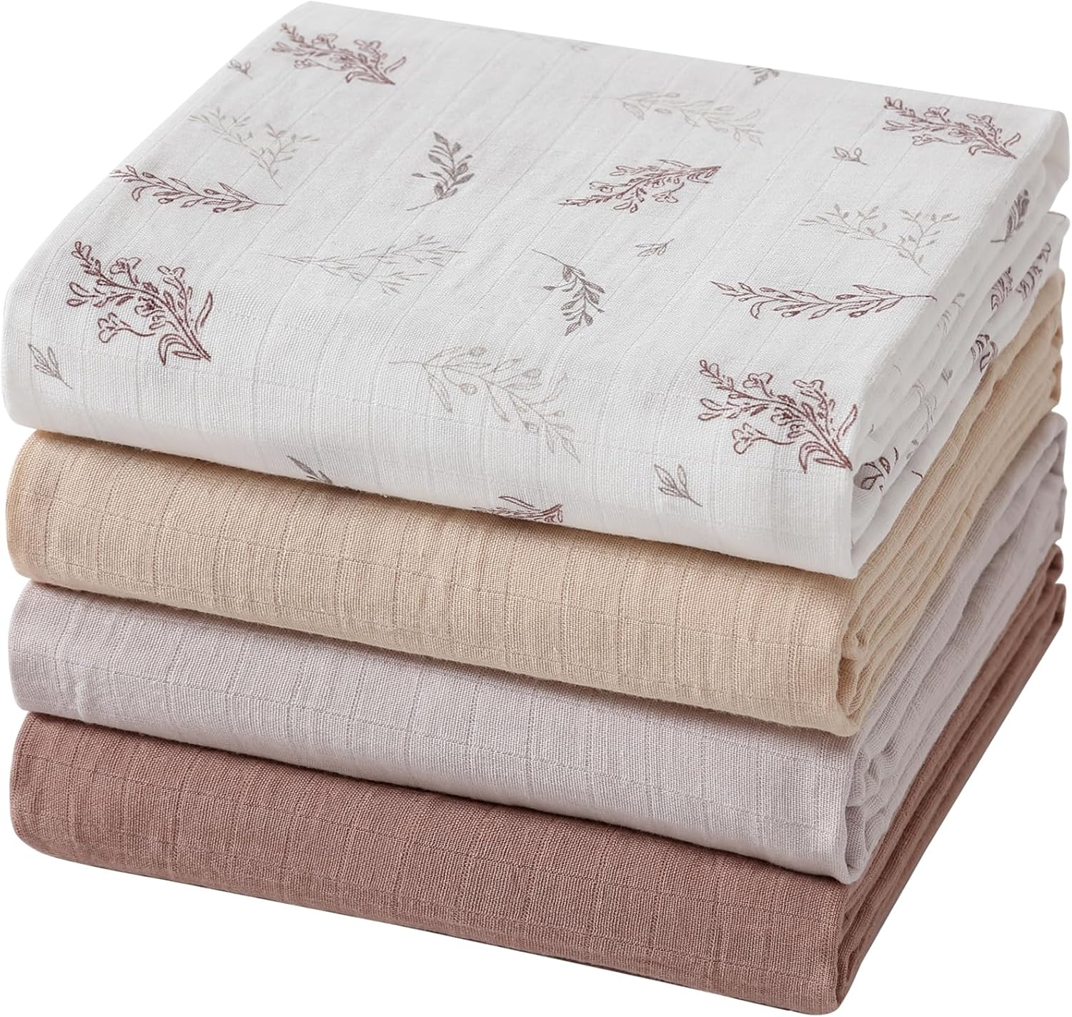 Muslin Swaddle Blankets for Boys and Girls, Soft Cotton Baby Swaddle Blankets fo...