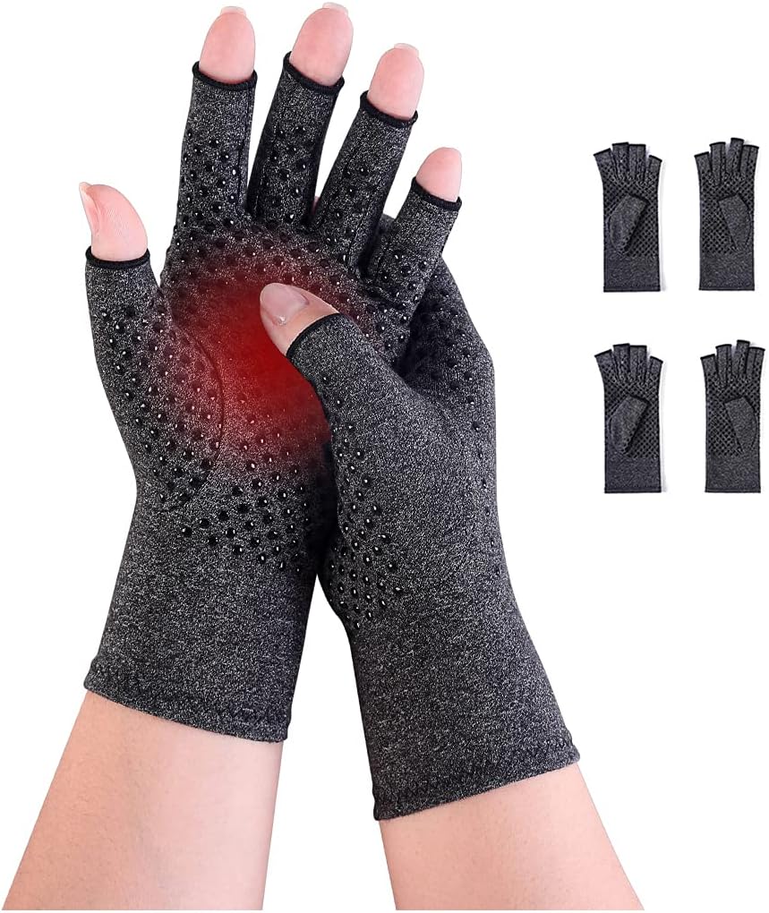 Donfri Arthritis Hand Compression Gloves, Special Fingerless Design, High-Qualit...