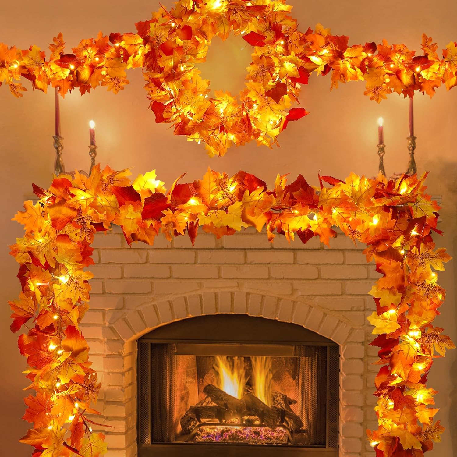 Autumn Decor, Unique 4 Pack Fall Decor for Home, Special Thanksgiving Decoration...