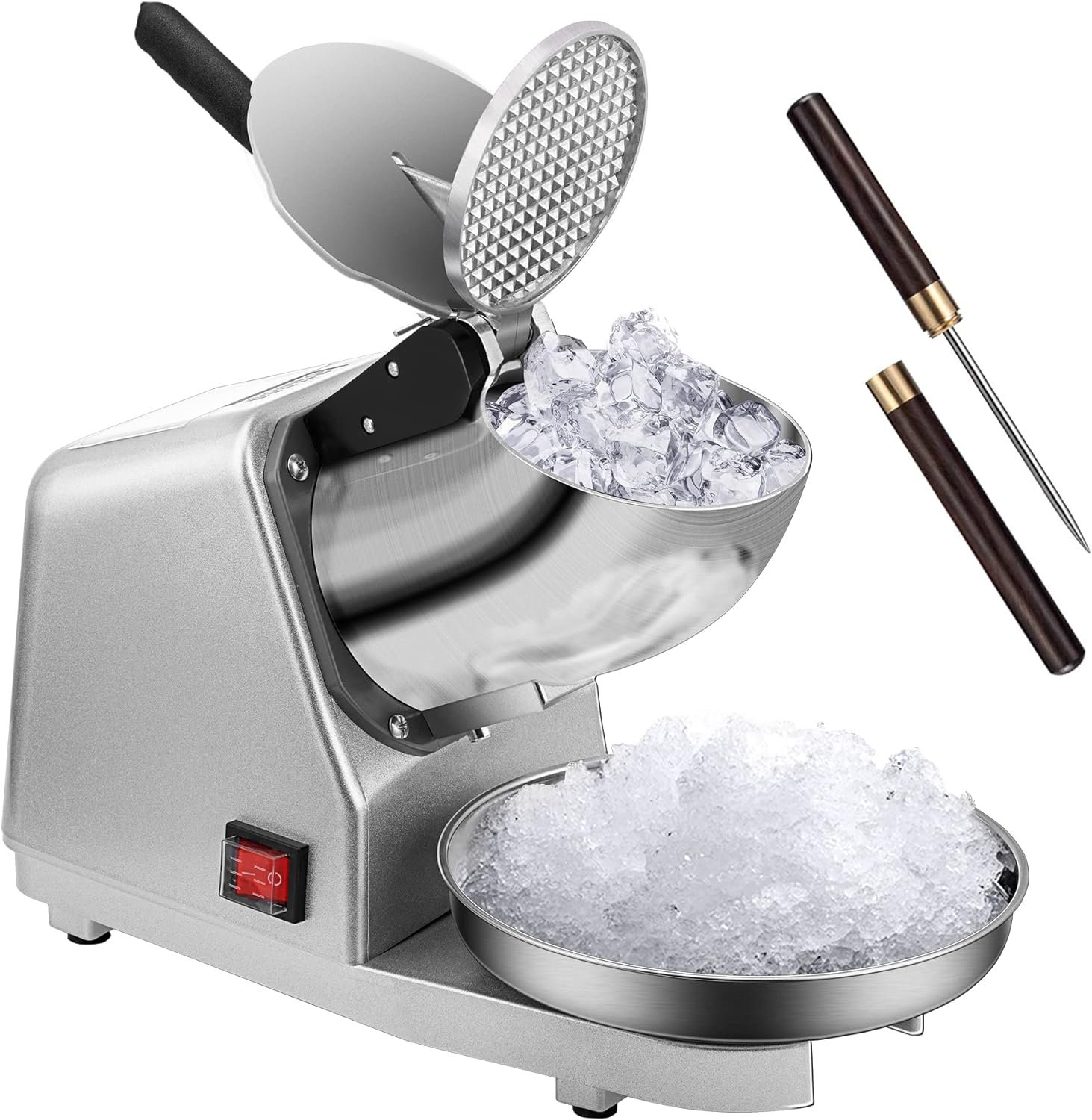 VIVOHOME Electric Ice Crusher, Special Snow Cone Maker Machine with 4 Blades, In...
