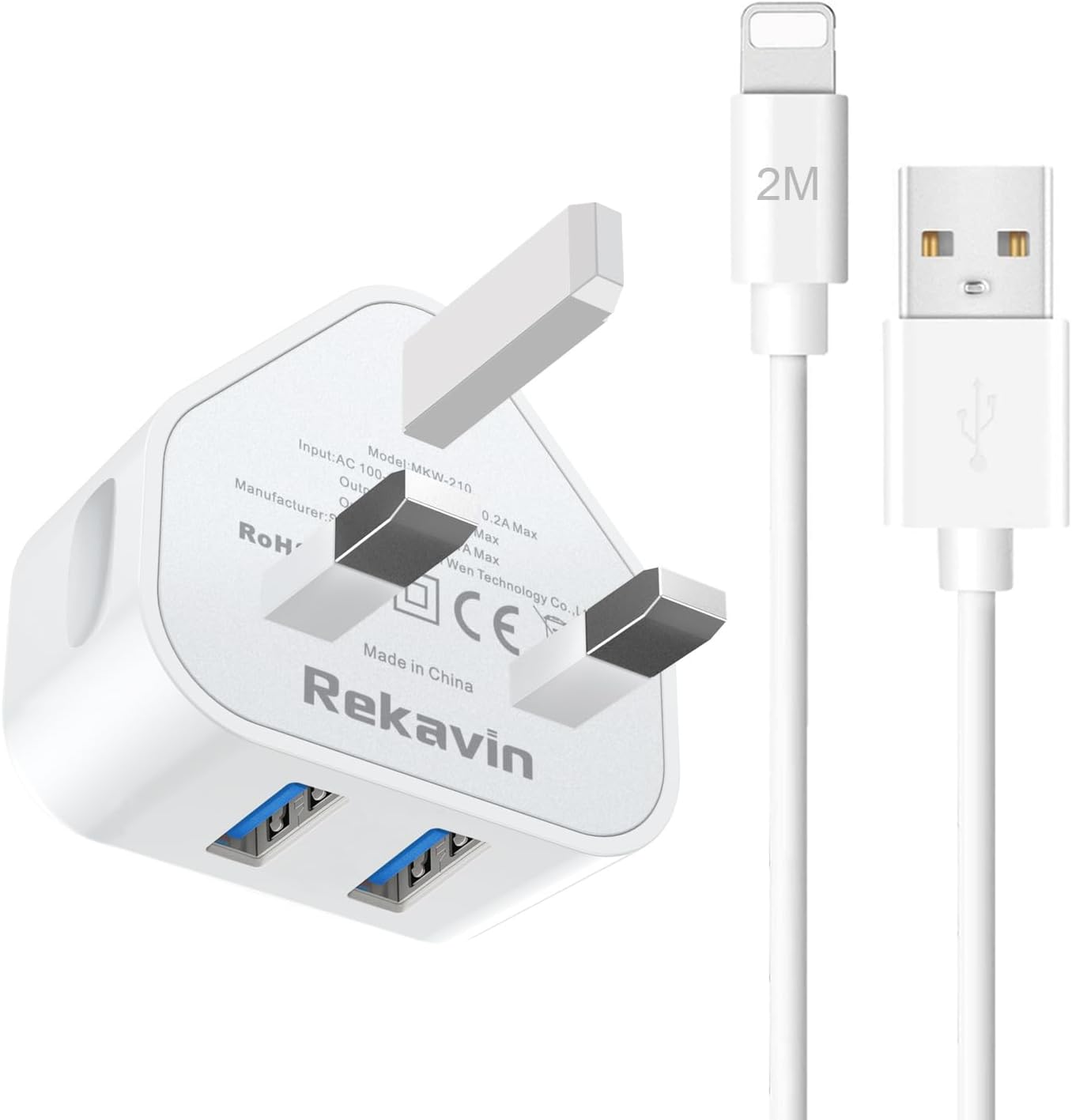 iPhone Charger,[MFi Certified] iPhone Lightning Cable and Plug,2M Old Apple iPad...