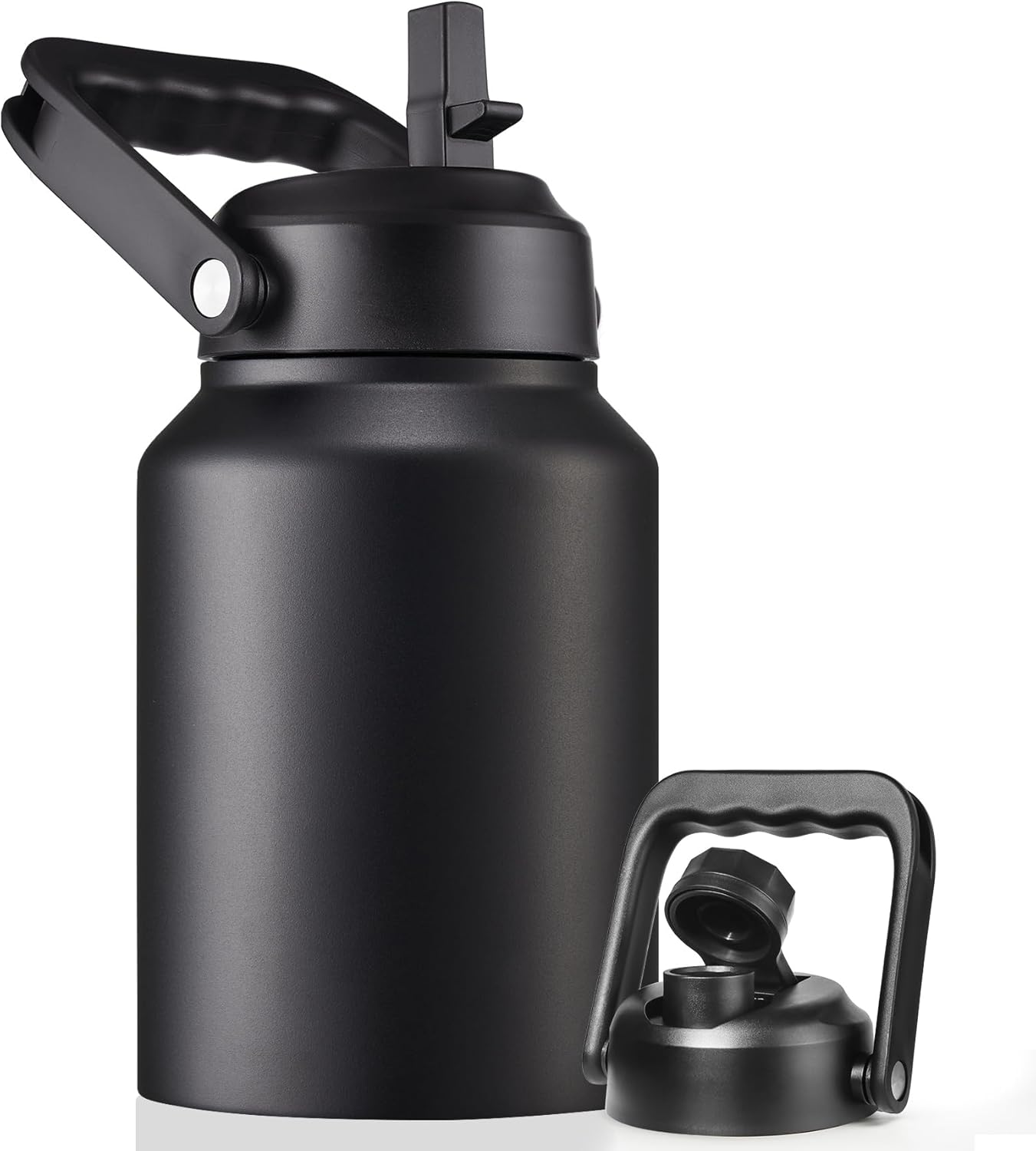 Half Gallon Insulated Water Bottle Jug, Special 64 oz Large Stainless Steel Spor...