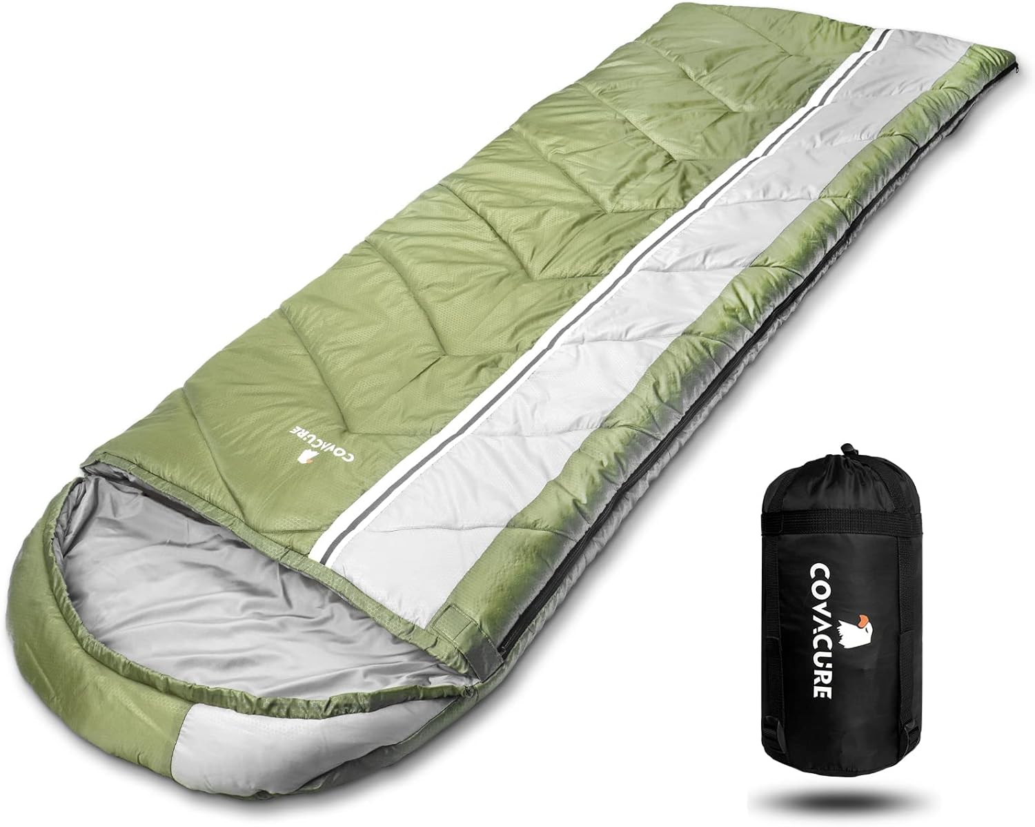 COVACURE Sleeping Bag, 220 * 80cm 80GSM Cotton Sleeping Bags for Adults Kids, Li...