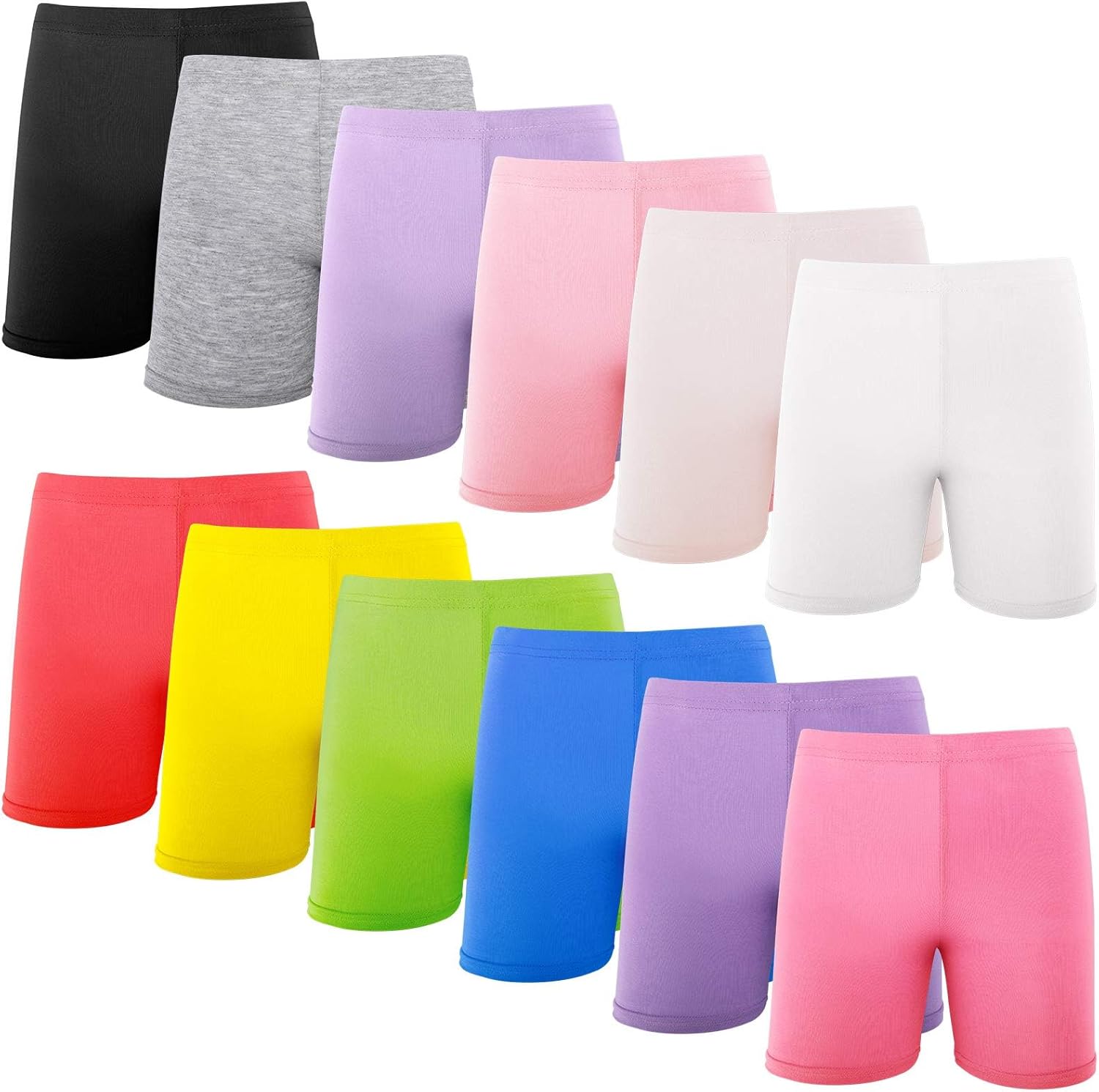 12 Pack Girls Dance Shorts, Special Dance Wear With Breathable and Safety Fabric...