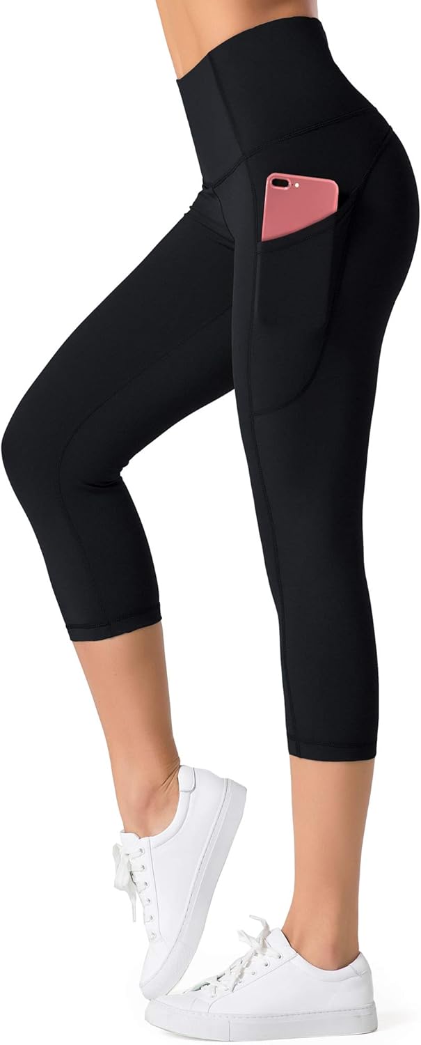 Dragon Fit High Waist Yoga Leggings with 3 Pockets,Tummy Control Workout Running...