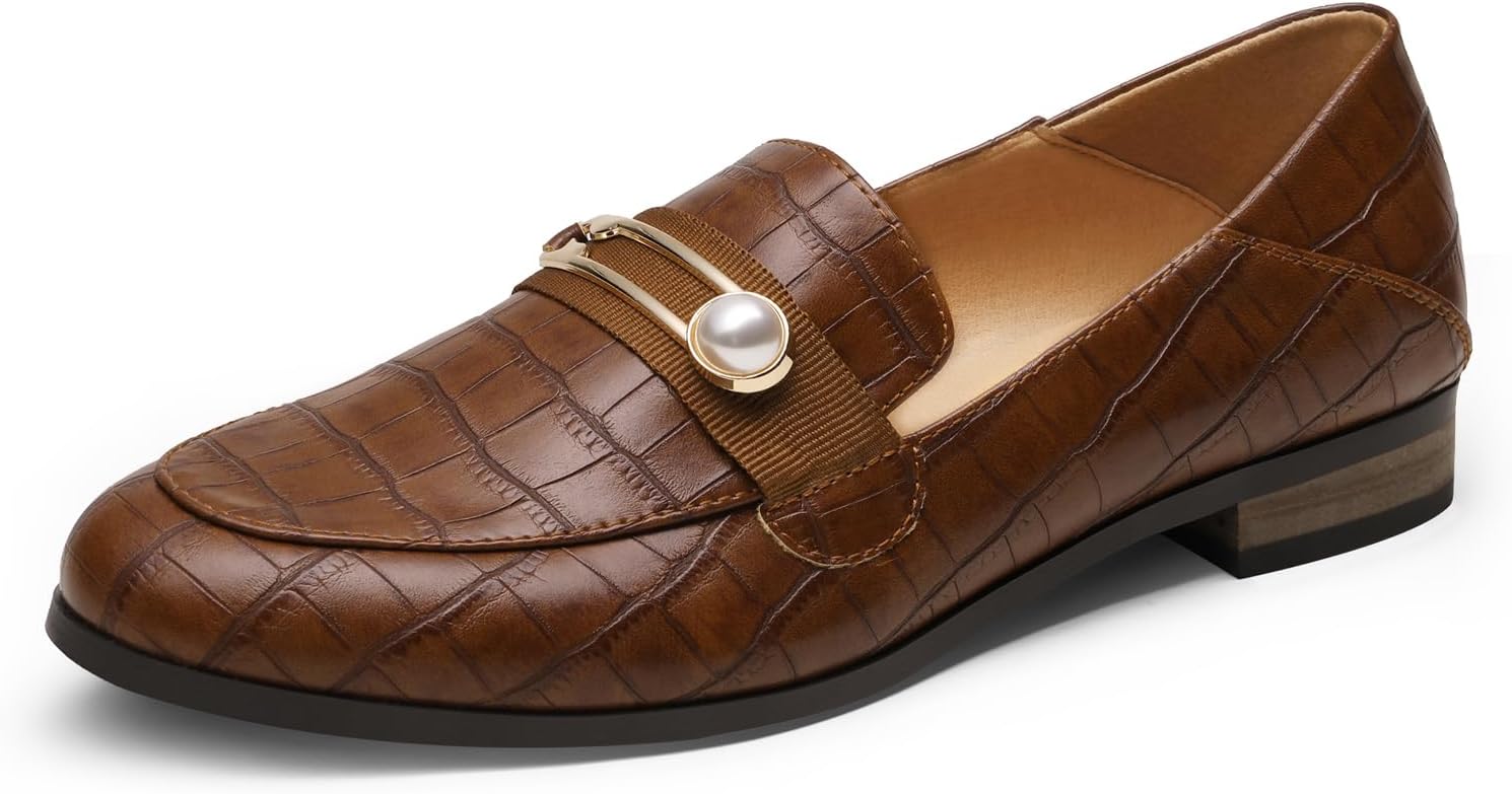 DREAM PAIRS Loafers, Comfortable Women's Slip On Flats, Trendy Round Toe Casual...