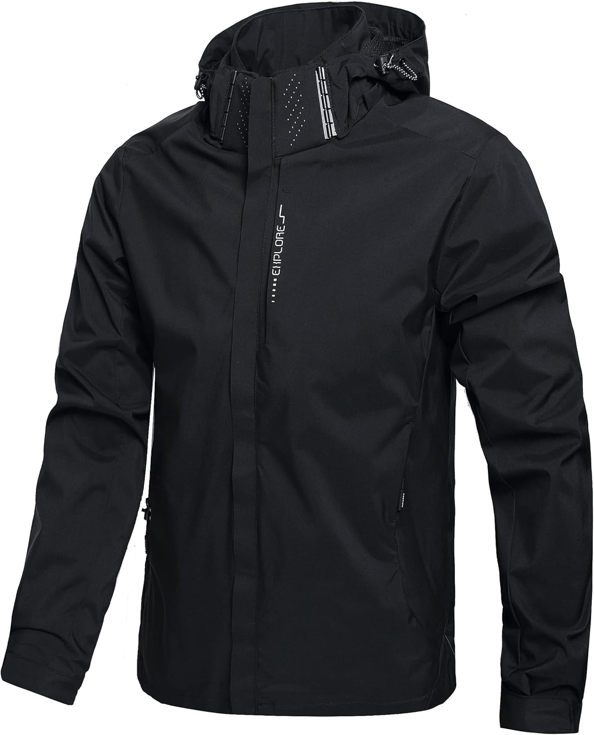 Men's Lightweight Waterproof Rain Jacket,Shell Hooded Outdoor Raincoat Hiking Wi...