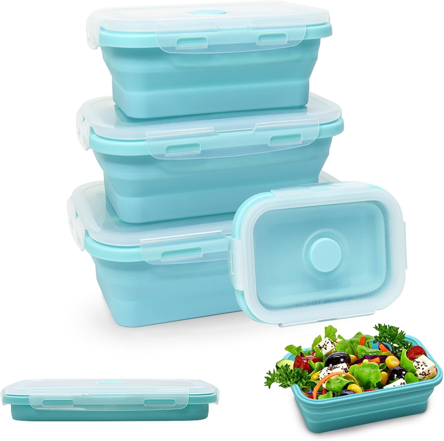 Alimat PluS 4 PCS Collapsible Food Storage Contain...