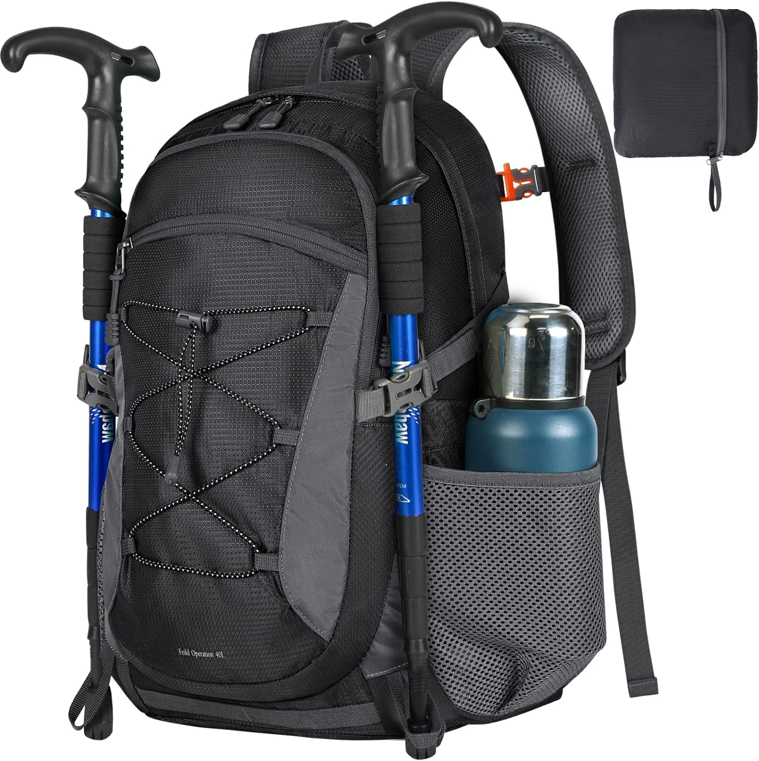 RAINSMORE Hiking Backpack, Special Foldable Lightweight Rucksack for Men Women,...