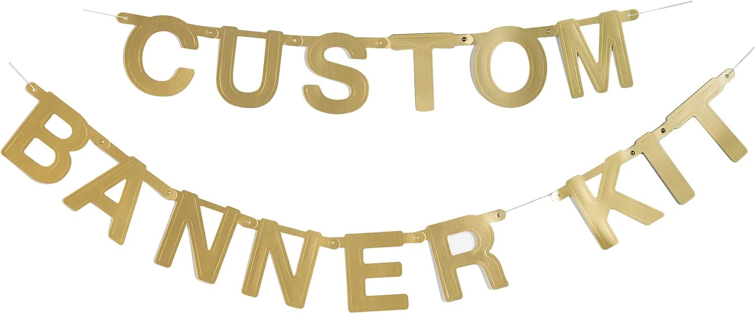 SUNBEAUTY Personalised Banner, Special Customizable Letters Symbols Banner, Inno...