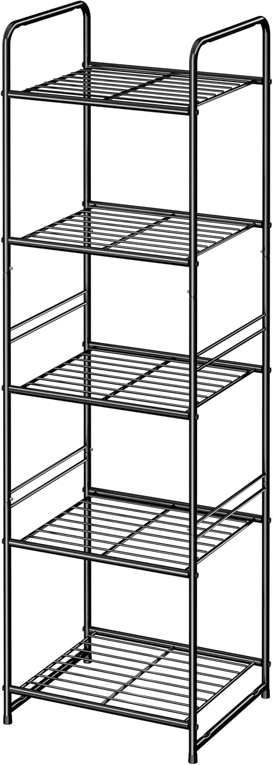 5 Tier Metal Wire Shelving Storage Rack Outdoor Indoor Waterproof, Heavy Duty St...