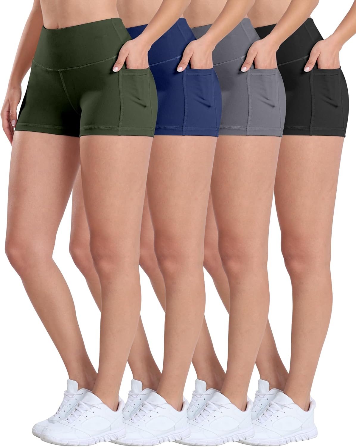 ATHVOTAR Spandex Yoga Shorts, Special High Waist Biker Tummy Control Shorts for...