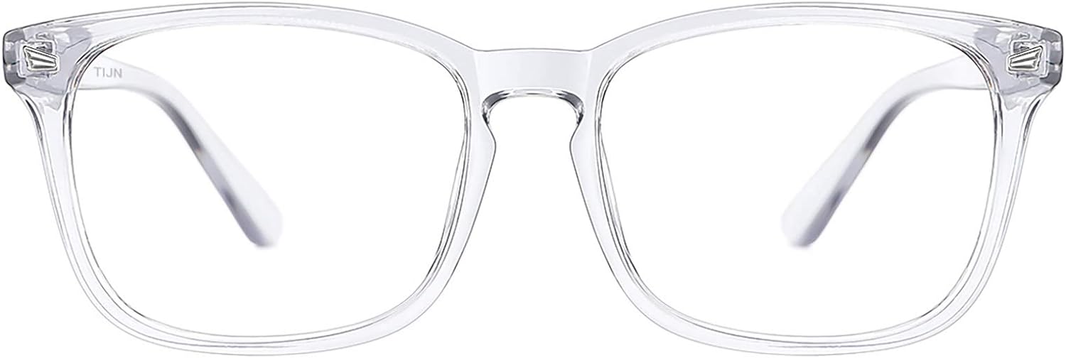 TIJN Blue Light Blocking Glasses for Women Men Clear Frame Square Nerd Eyeglasse...