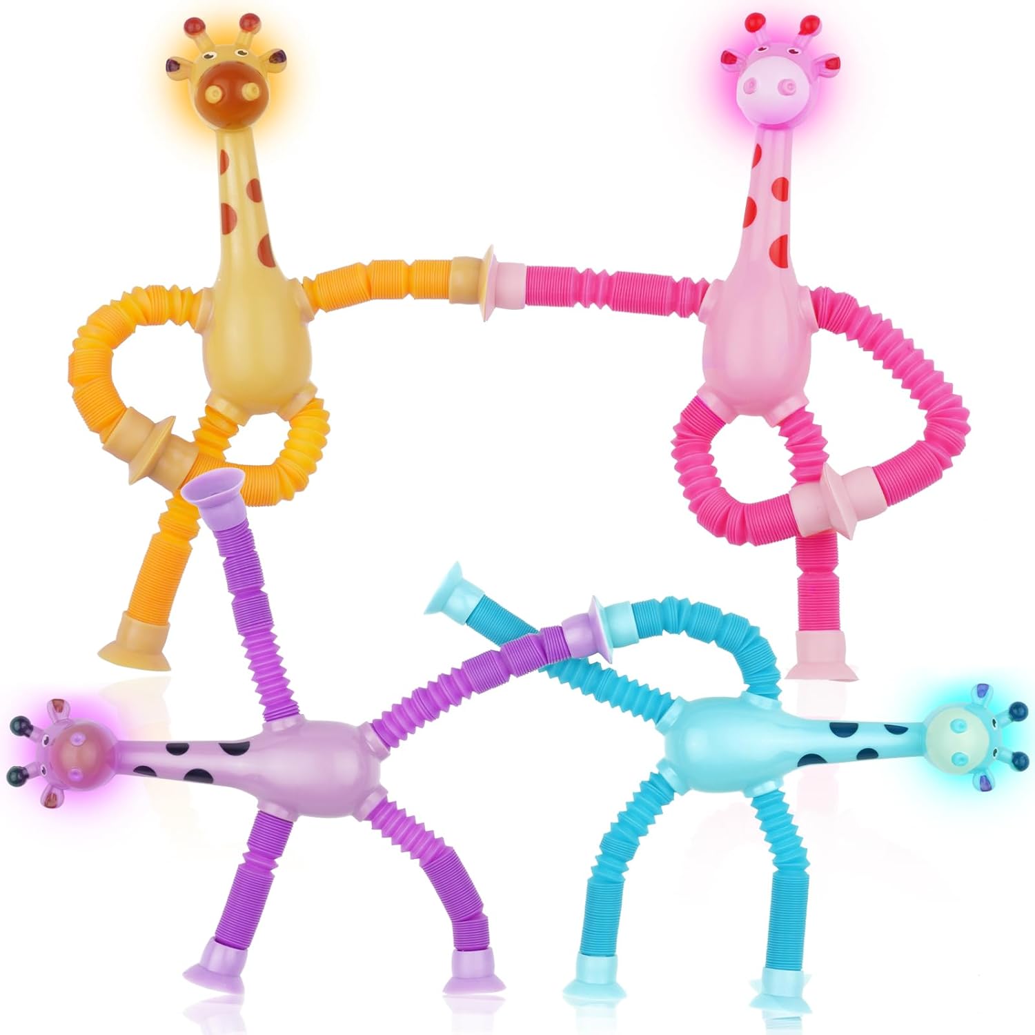 Ainiv LED Telescopic Suction Cup Giraffe Toy, Special Kids Suction Cup Toys, Inn...