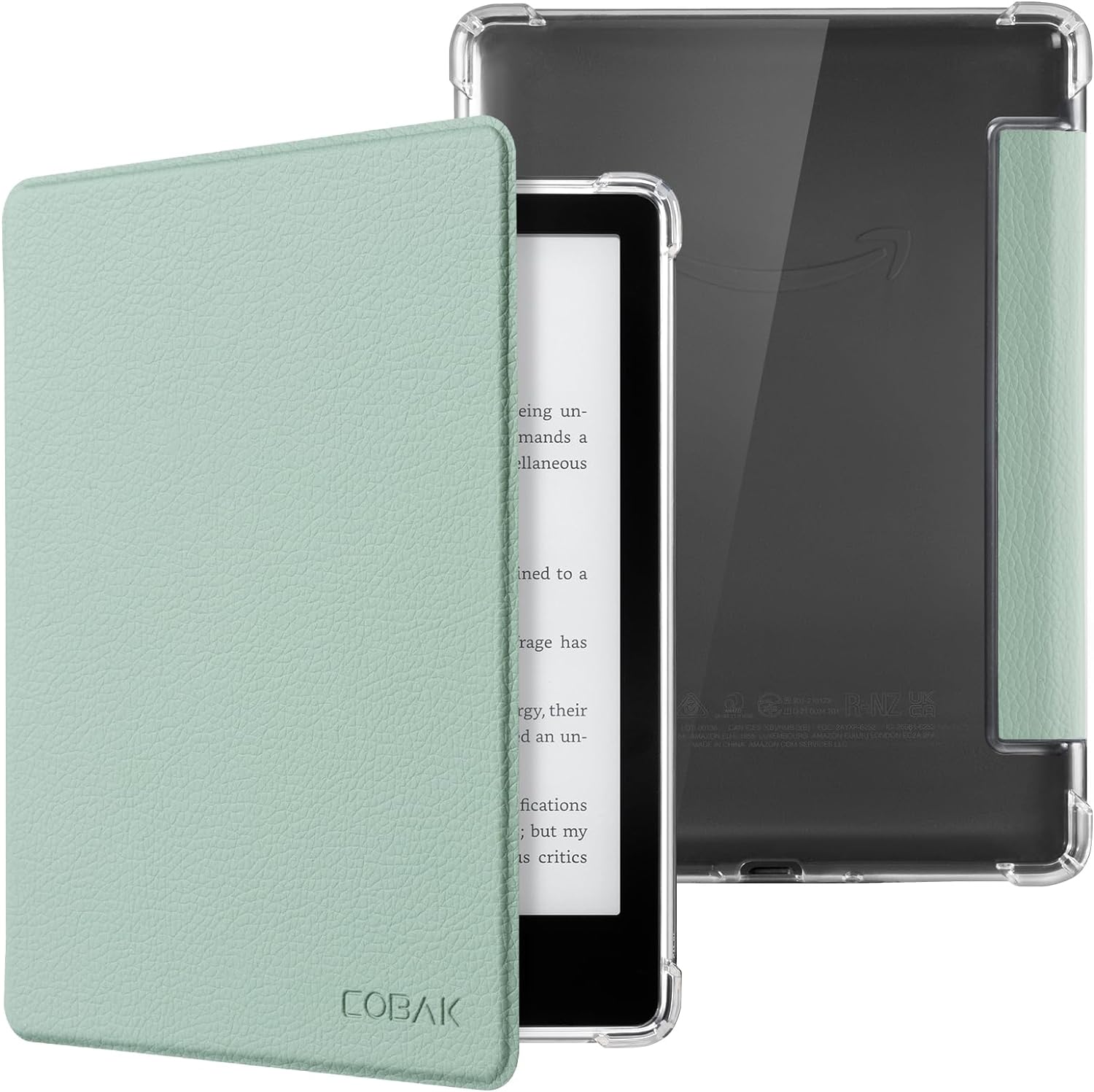CoBak Case for 6.8" Kindle Paperwhite - New PU Leather Cover and Clear Soft Sili...