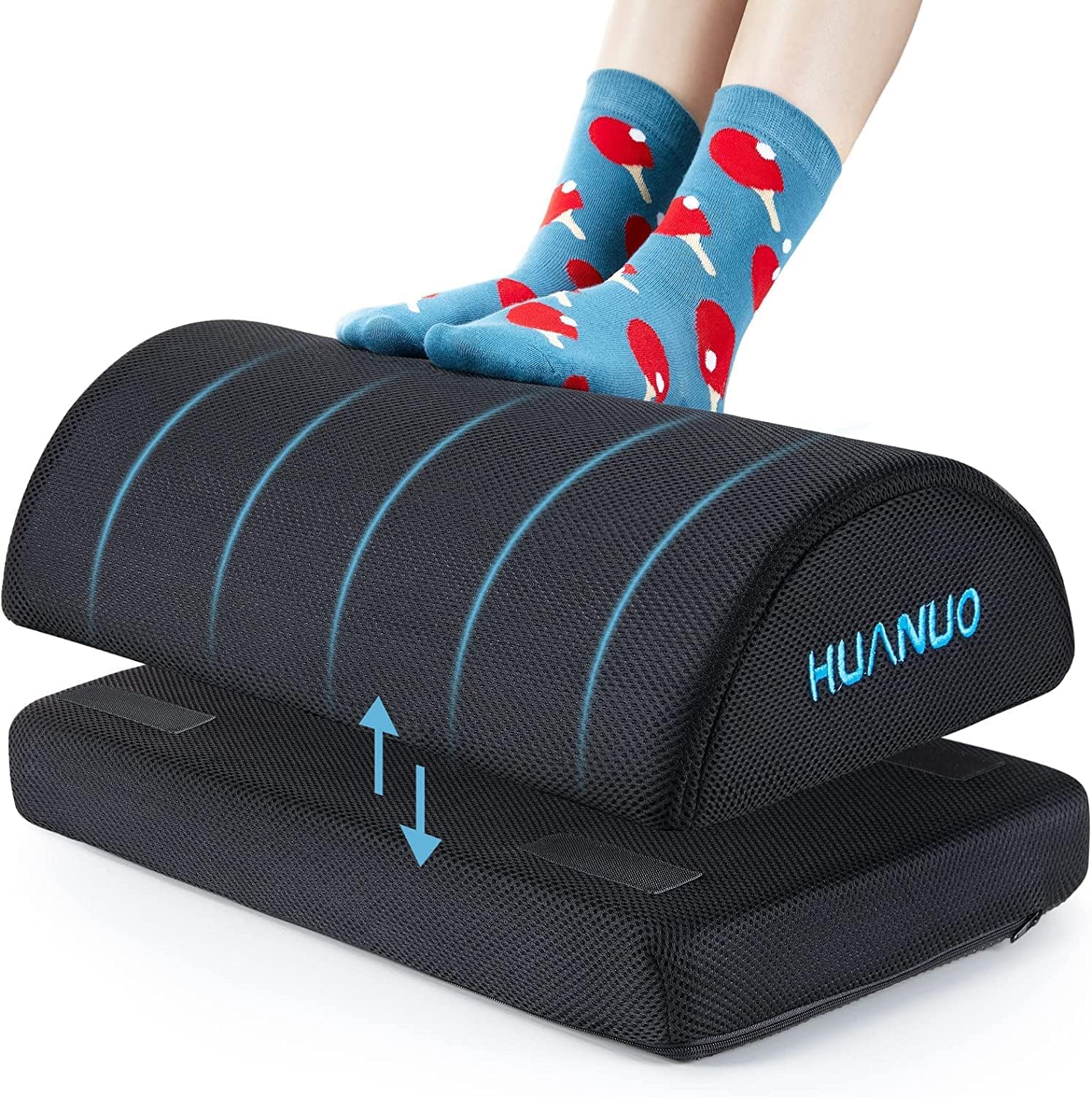HUANUO Foot Rest for Under Desk at Work, Adjustable Footrest with 2 Height Optio...