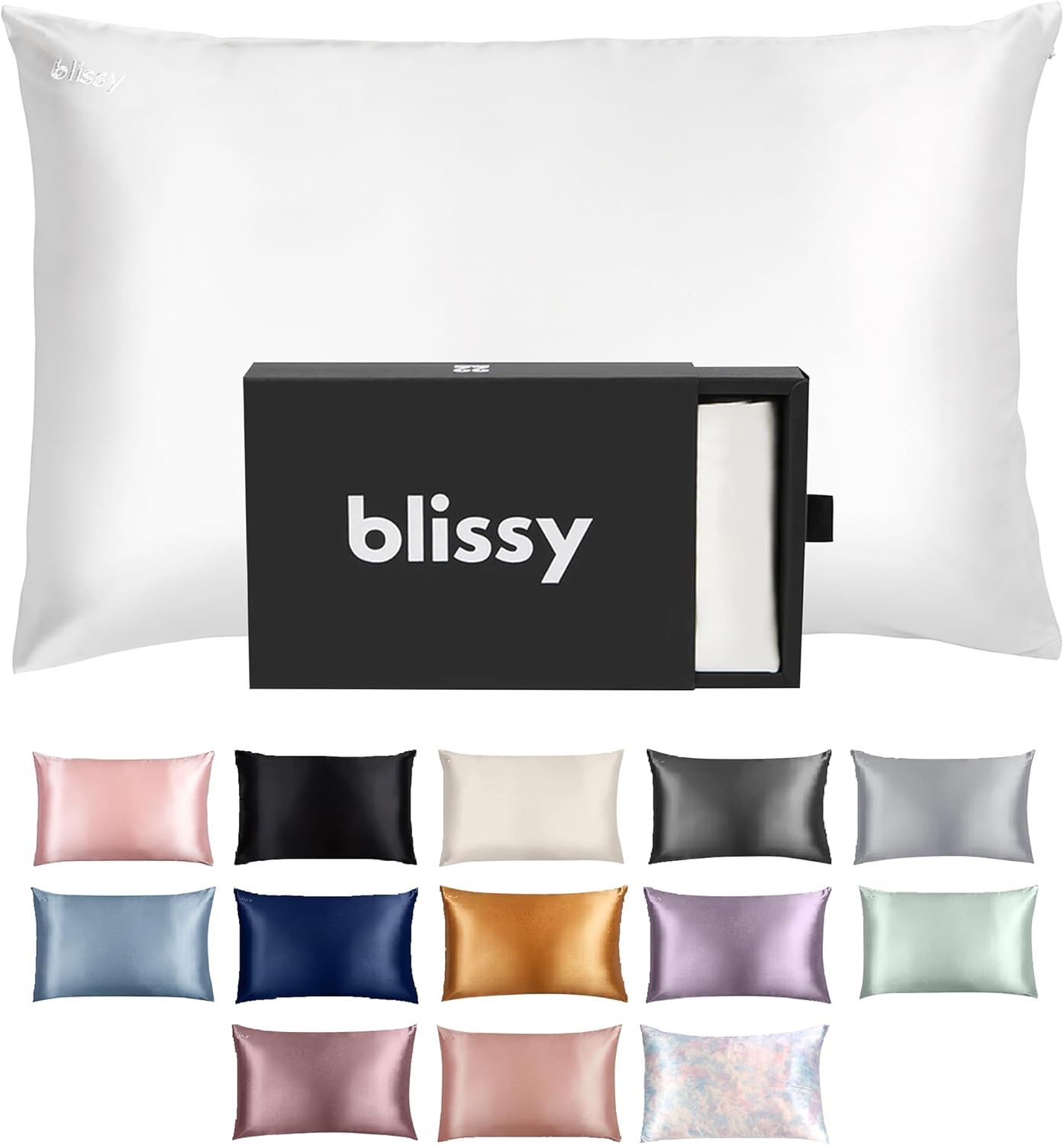 Blissy Silk Pillowcase, Special Silk Pillow Cover with 100% Pure Mulberry Silk,...