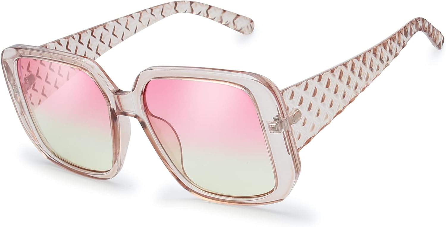 Exquisite Women's Oversized Square Jackie O Cat Eye Hybrid Butterfly Fashion Sun...