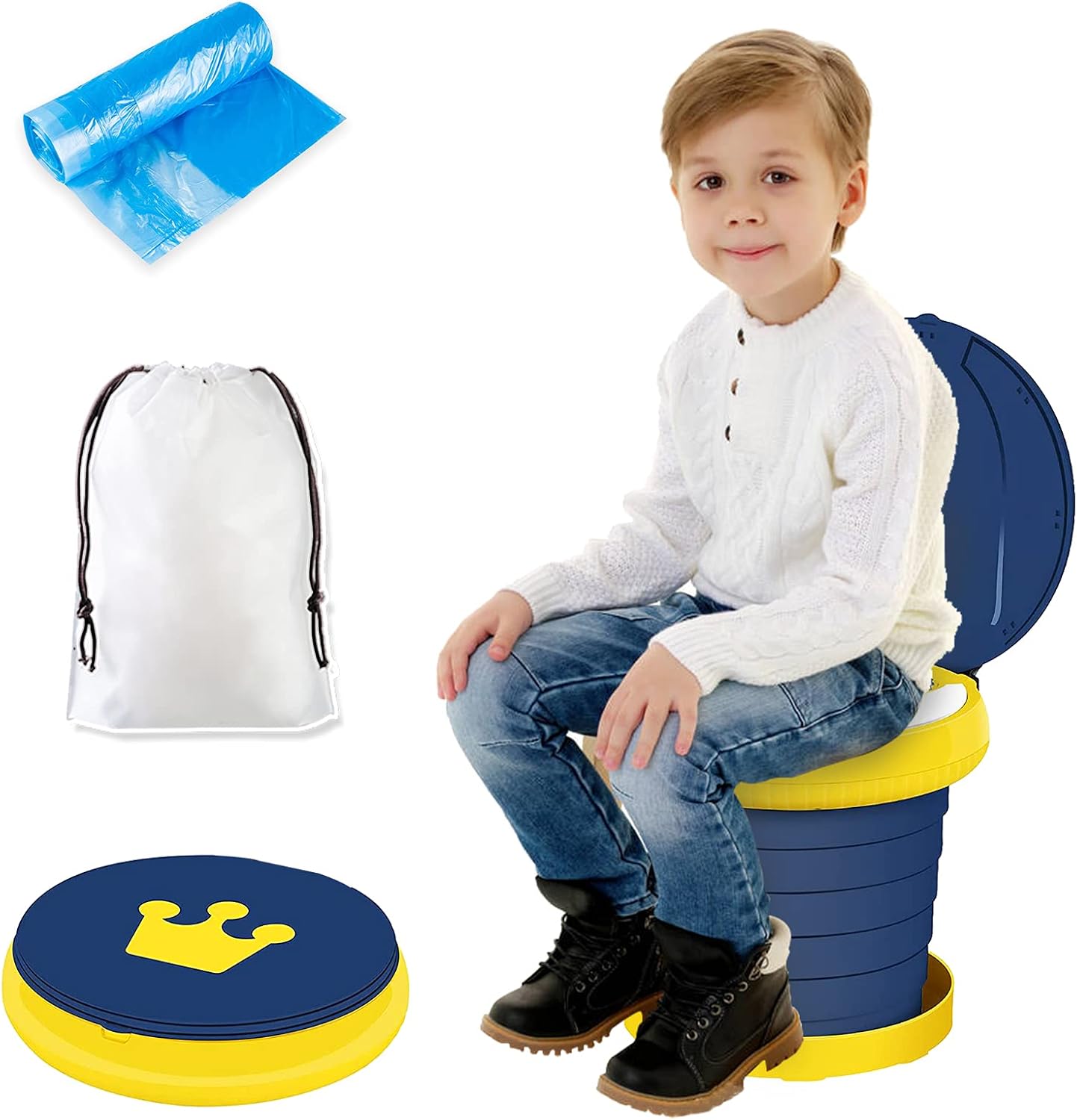 Portable Potty Seat, Special Kids Folding Training Toilet Chair, Innovative Trav...