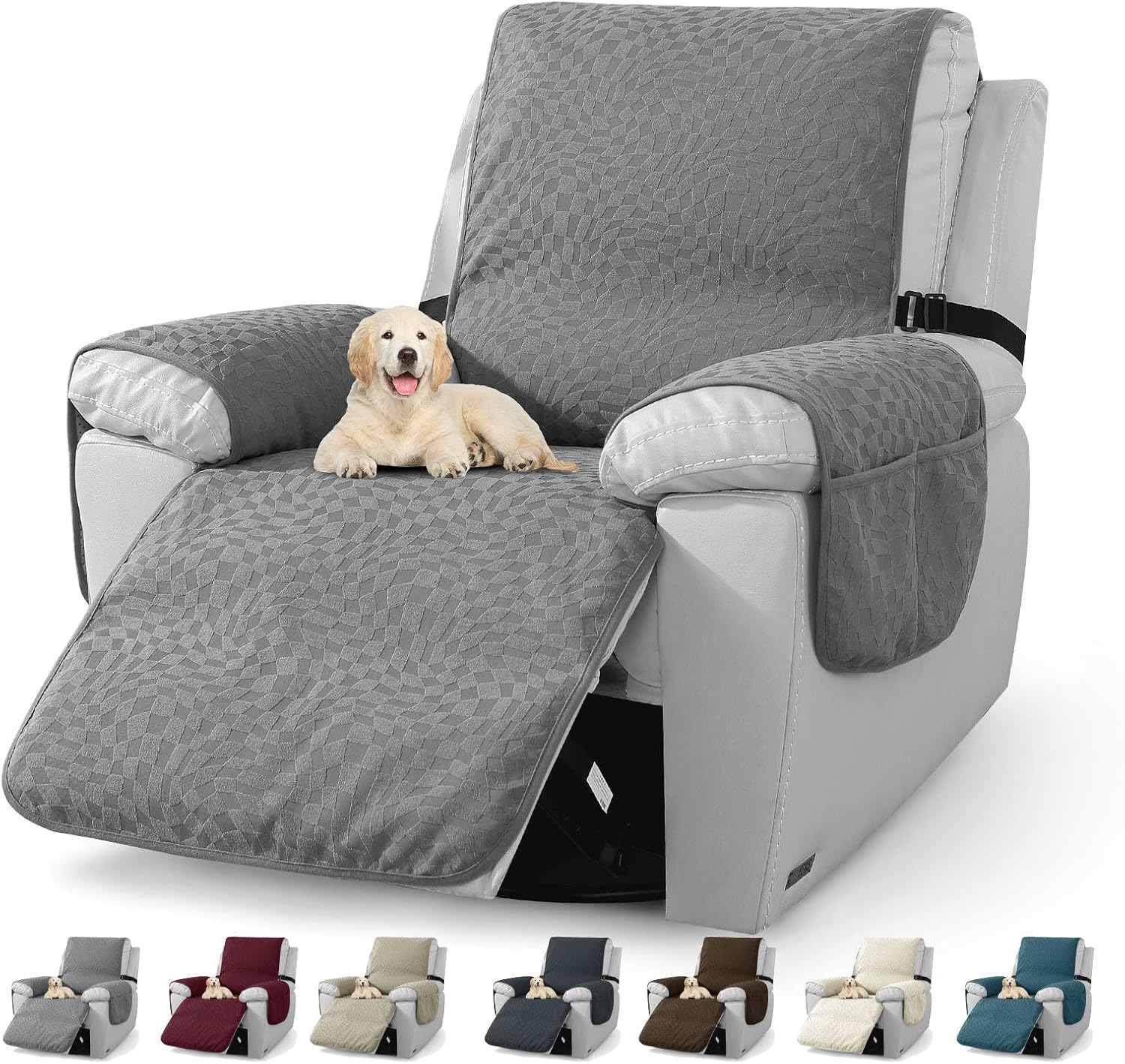 CHELZEN Latest Water Repellent Recliner Slipcovers Non-Slip Recliner Chair Cover...