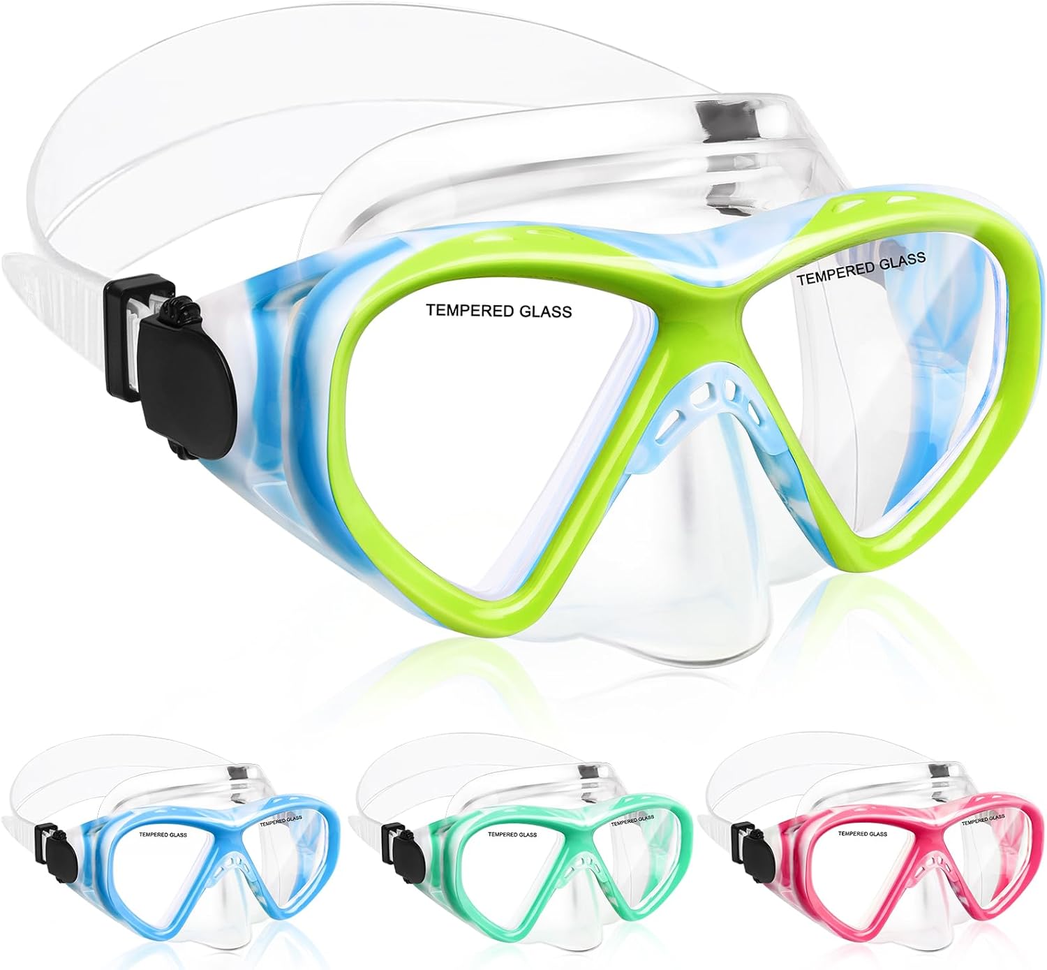 Kids Swim Goggles, Special Snorkel Diving Mask for Boys Girls Ages 5-15, Innovat...