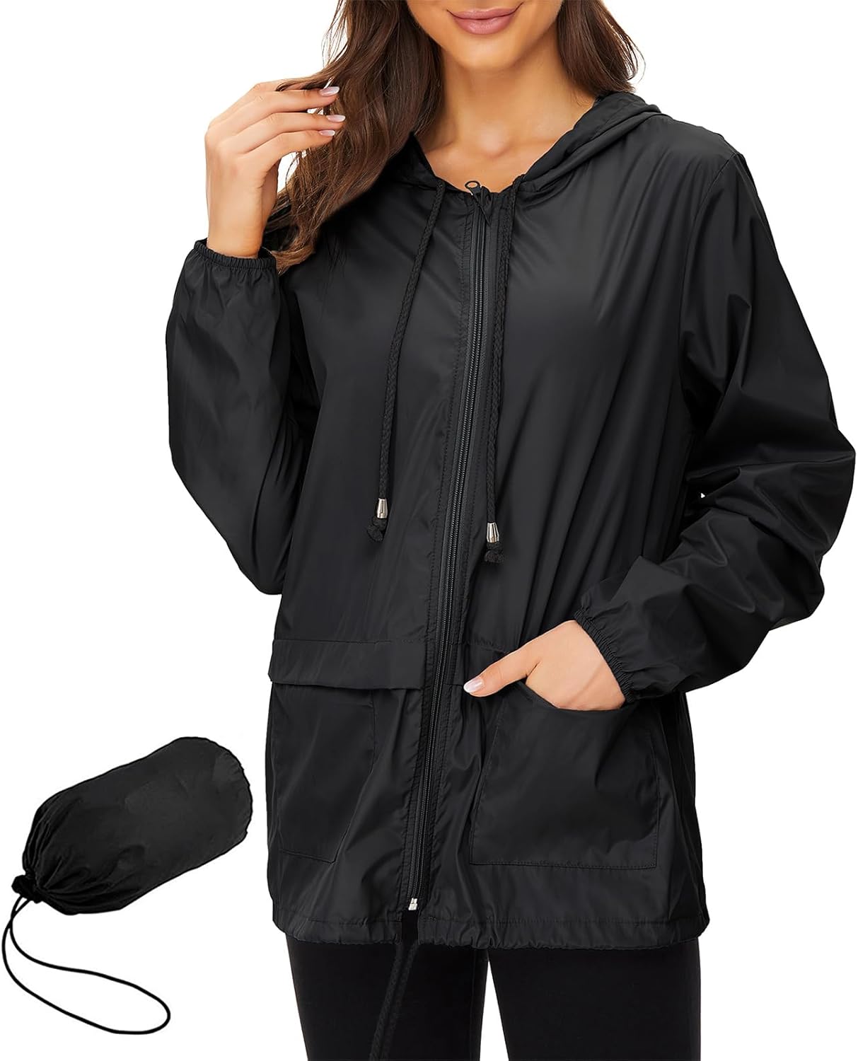 American Trends Women Rain Coats, Lightweight Waterproof Jacket with Hood, Speci...