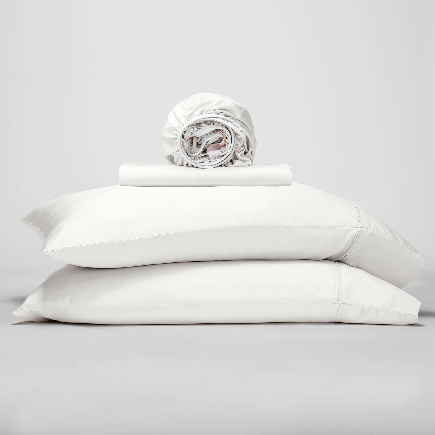 GOKOTTA King Size Bed Sheets 4 Piece Set, 100% Rayon Derived from Bamboo, Coolin...