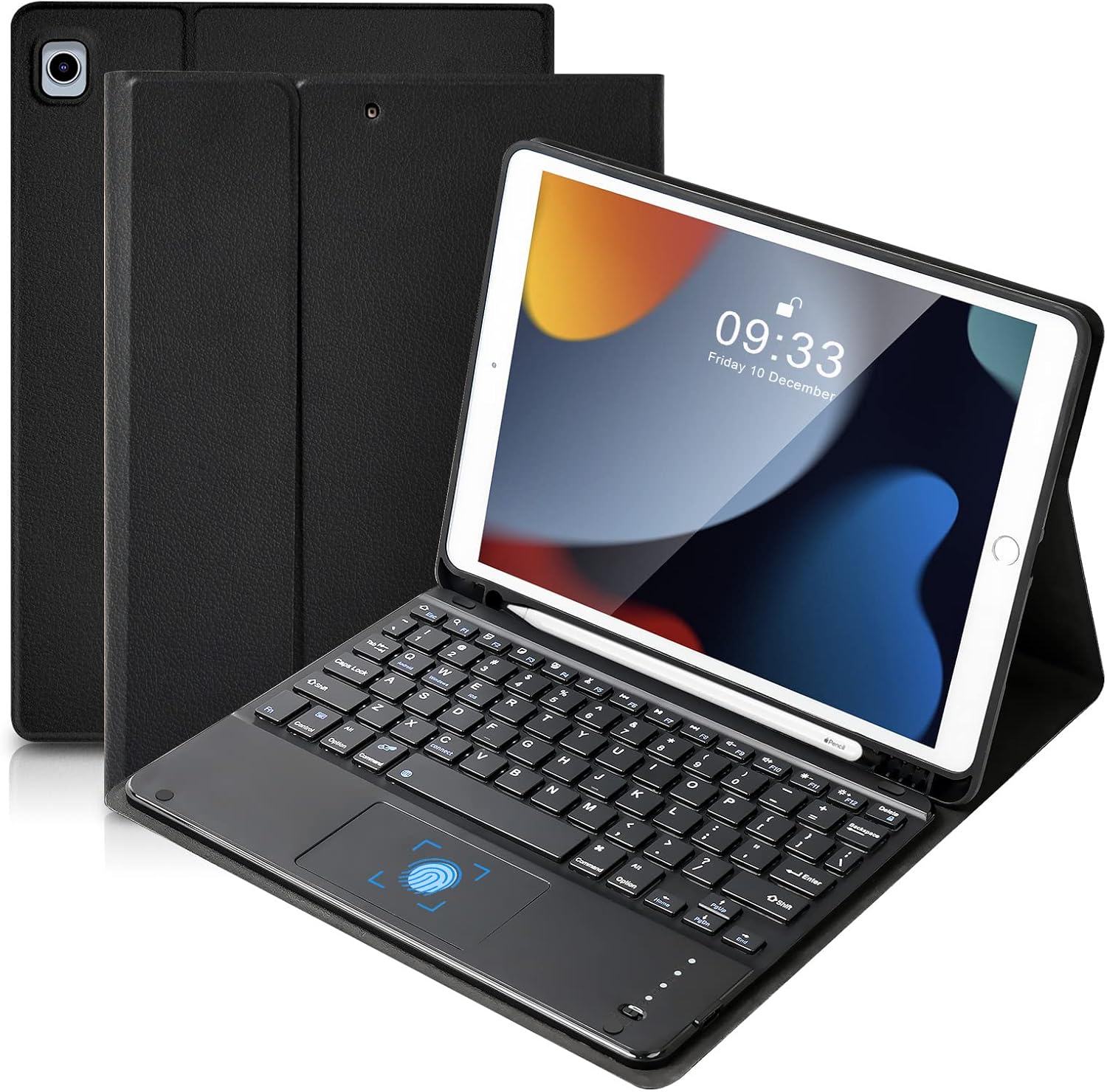 SOPPY Keyboard Case for iPad with Touchpad, Bluetooth Keyboard for iPad 10.2 9th...