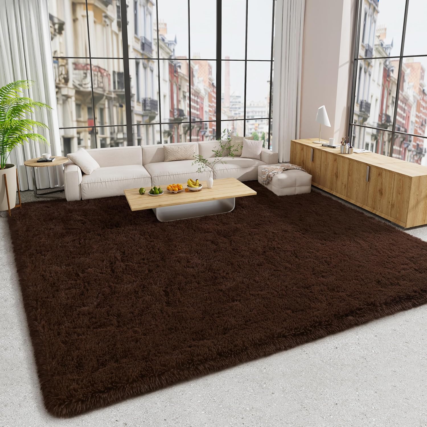 LOCHAS Ultra Soft Indoor Modern Area Rugs Fluffy Living Room Carpets for Childre...