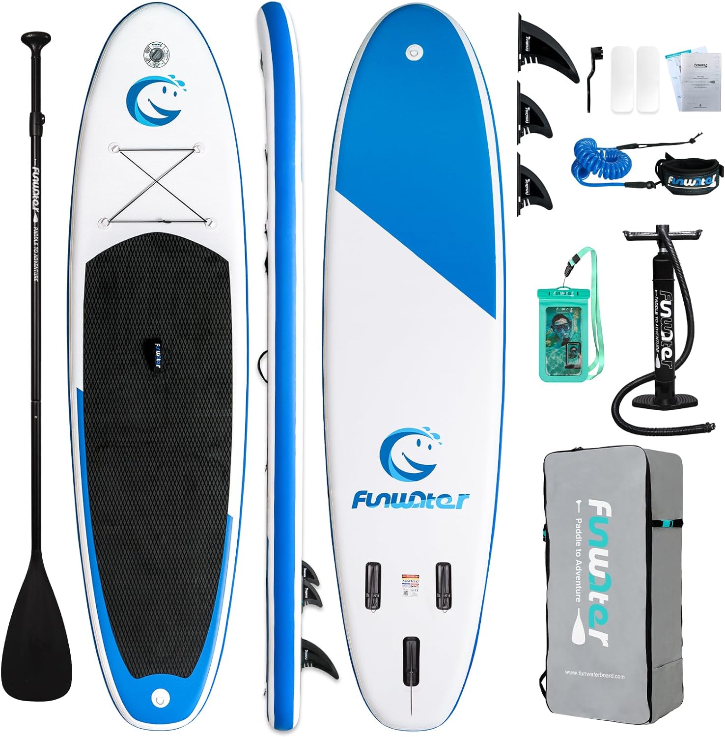 FunWater Stand Up Paddle Board Ultra-Light Inflatable Paddleboard with SUP Acces...