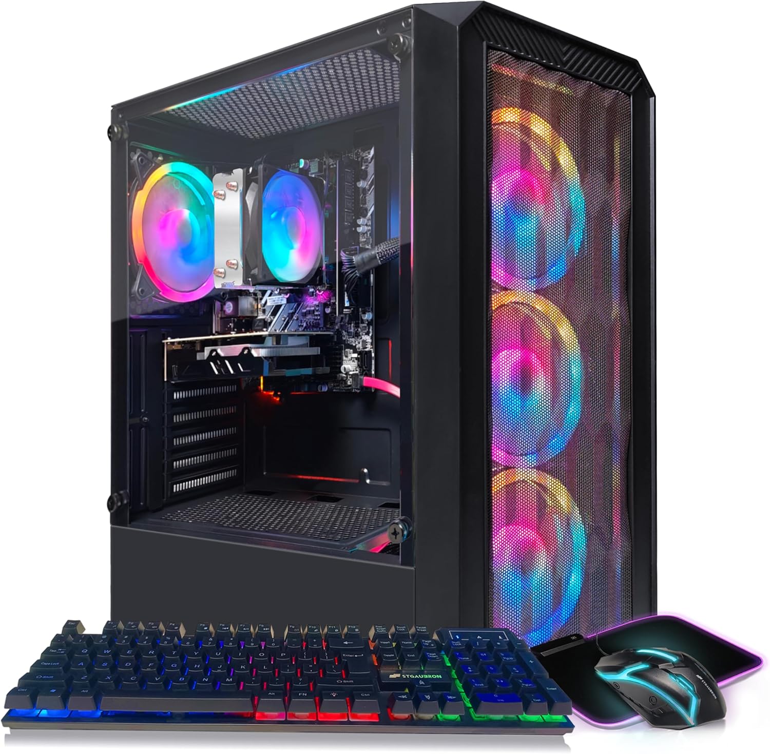 STGAubron Gaming Desktop PC, Radeon RX 590 8G GDDR5, AMD Athlon 3000G 3.5G, 16G...