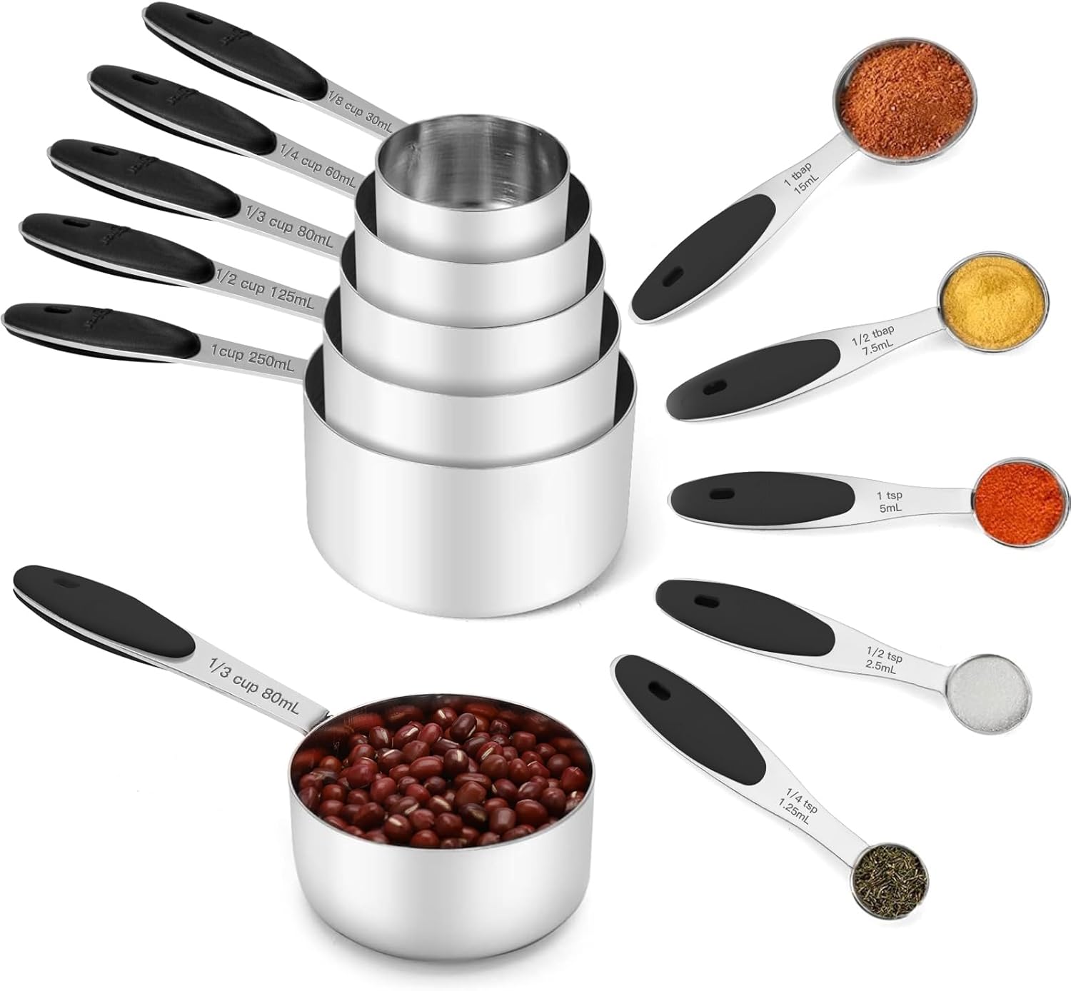 Joyhill Stainless Steel Measuring Cups and Spoons...