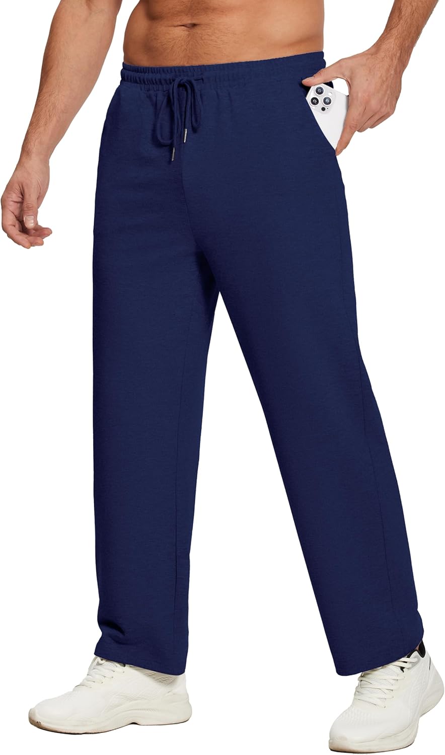 Deyeek Lightweight Sweatpants, Special Sweatpants for Men with Open Bottom, Inno...