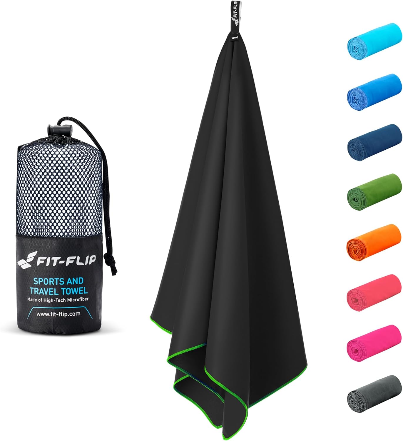 Fit-Flip Swimming Towel, Special Microfibre Beach Towel, Innovative Fast Drying...