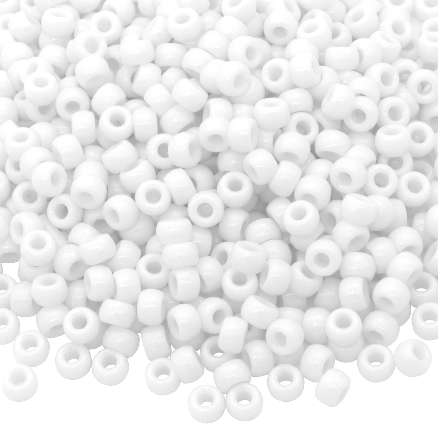 1000Pcs Pony Beads, Special Bracelet Beads for 9mm White Plastic Barrel, Innovat...