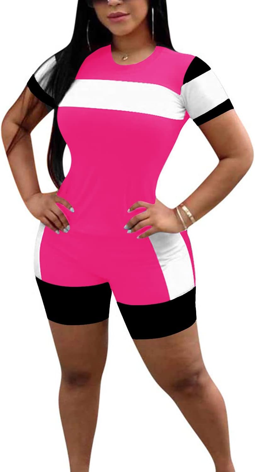 TOPONSKY Womens 2 Piece Sports Outfit, Unique Tracksuit Shirt and Shorts Jogger,...