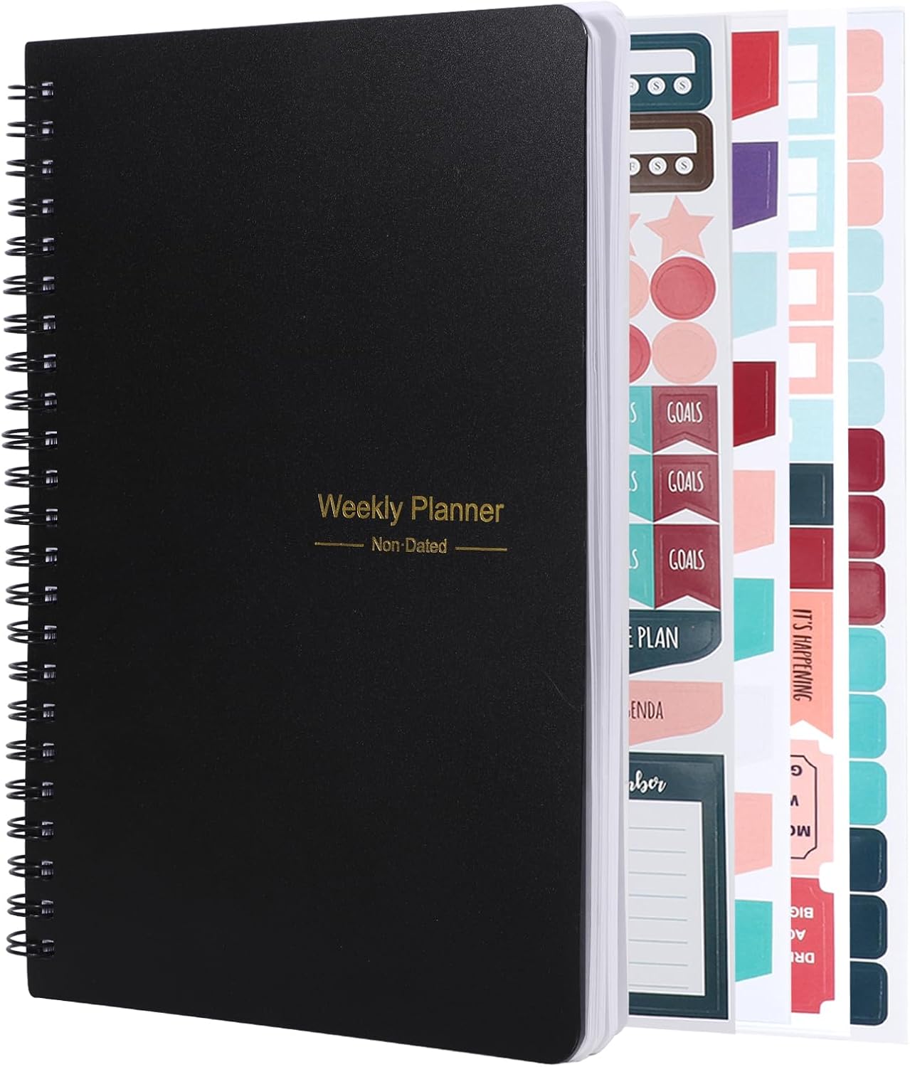 Weekly Planner Notebook, A5 To Do List Notebook 52 Weekly Goals Planner with Hab...