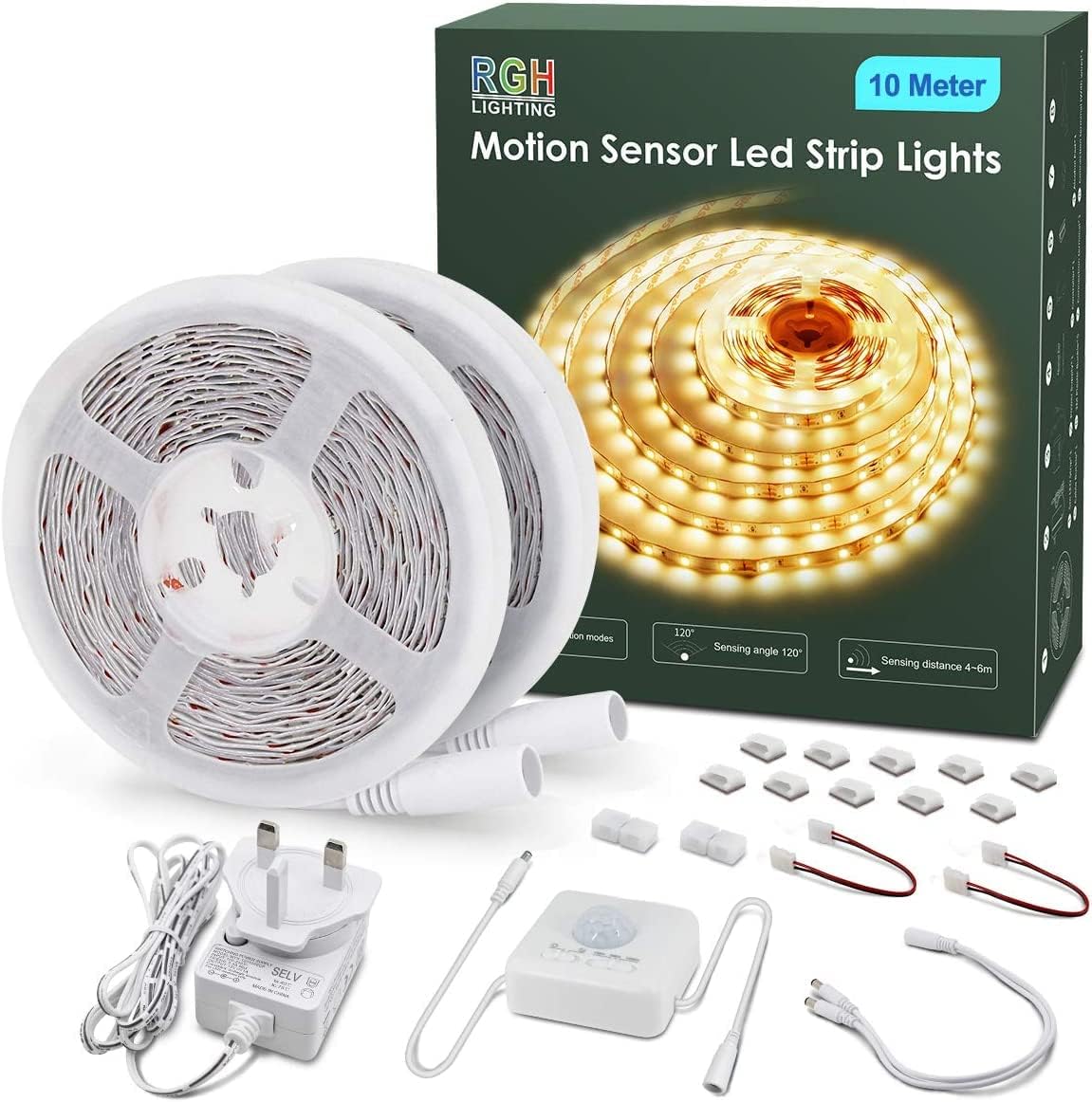 RGH LIGHTING Motion Sensor Led Strip Lights, Special Led Light Strip for Day or...