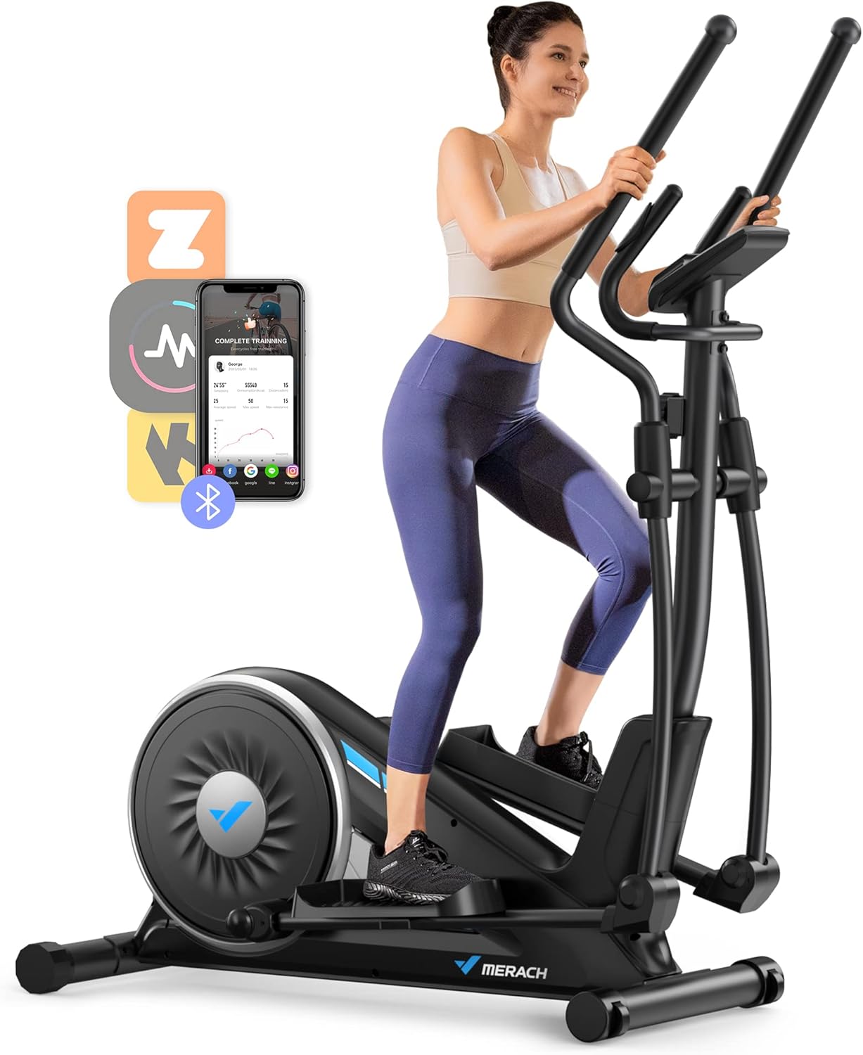 MERACH Elliptical Machine, Elliptical Exercise Machine for Home with Hyper-Quiet...