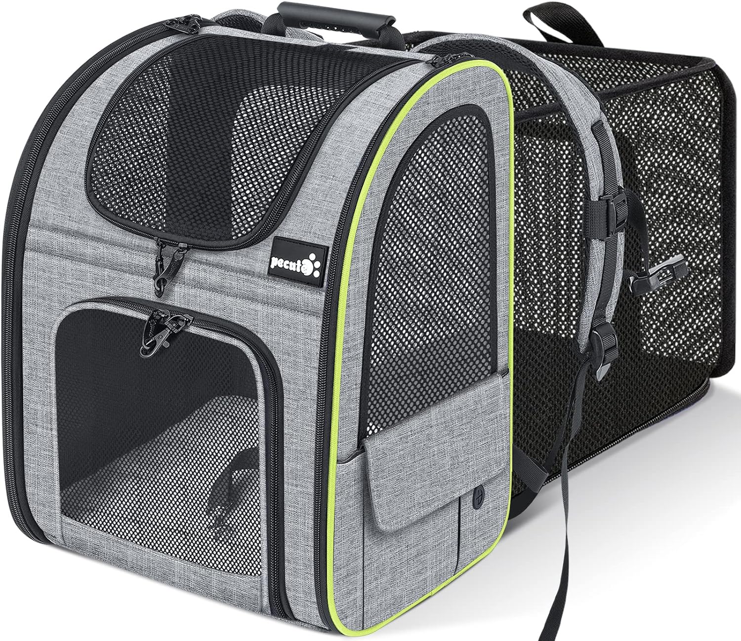 Pecute Cat Backpack Carrier, Expandable Cat Carrier Backpack with Breathable Mes...
