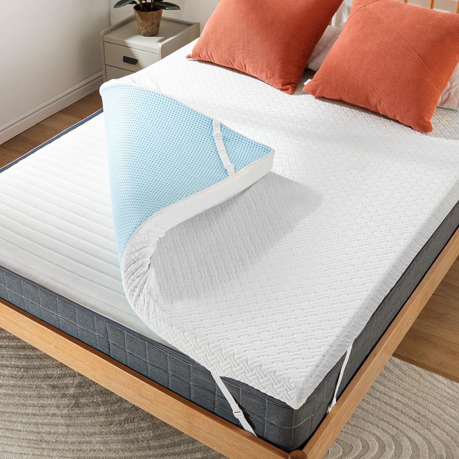 PERLECARE 3 Inch Twin Mattress Topper, CertiPUR-US Certified Memory Foam, Remova...
