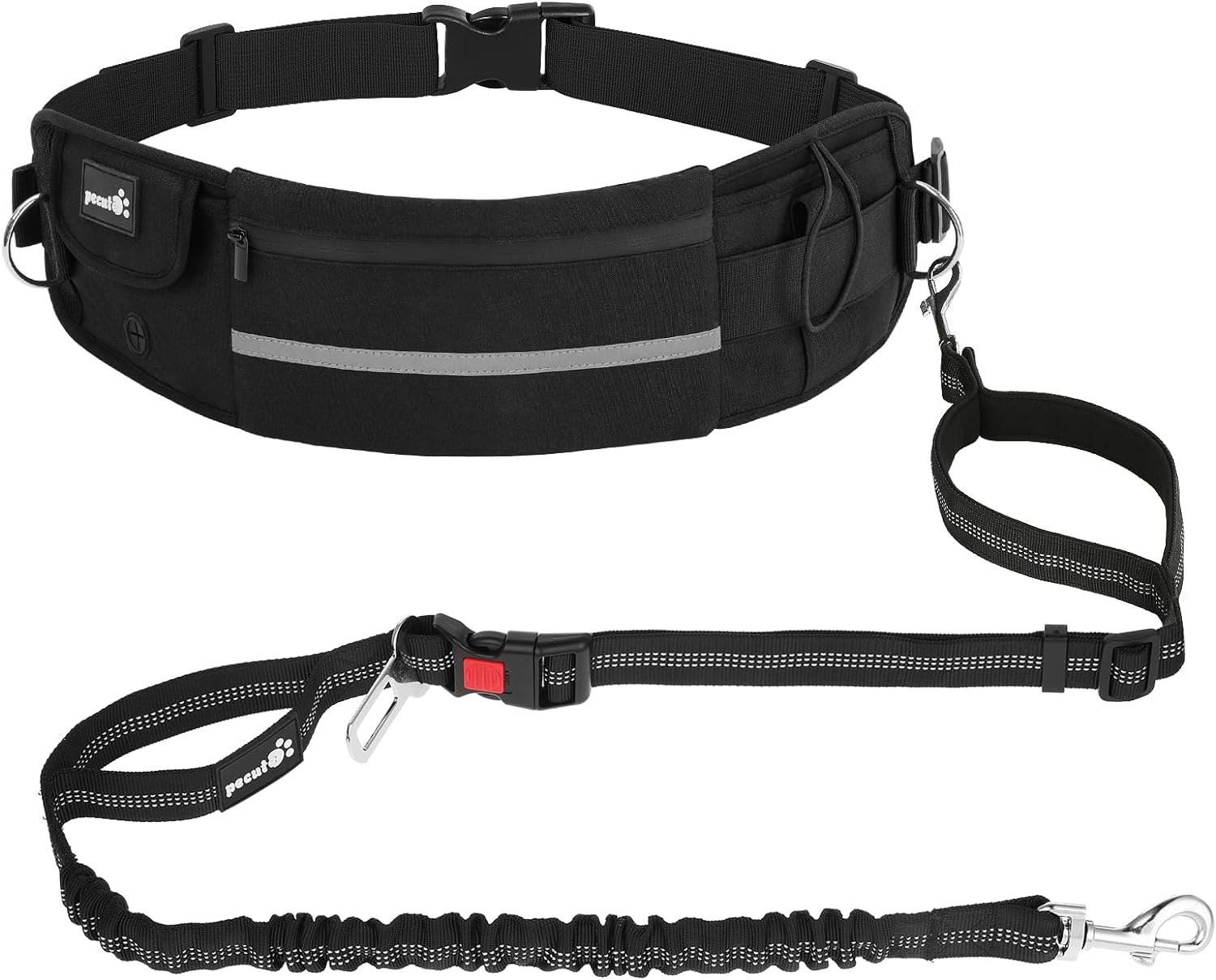 Pecute Hands-Free Dog Running Leads, Special Adjustable Dog Walking Belt, Innova...