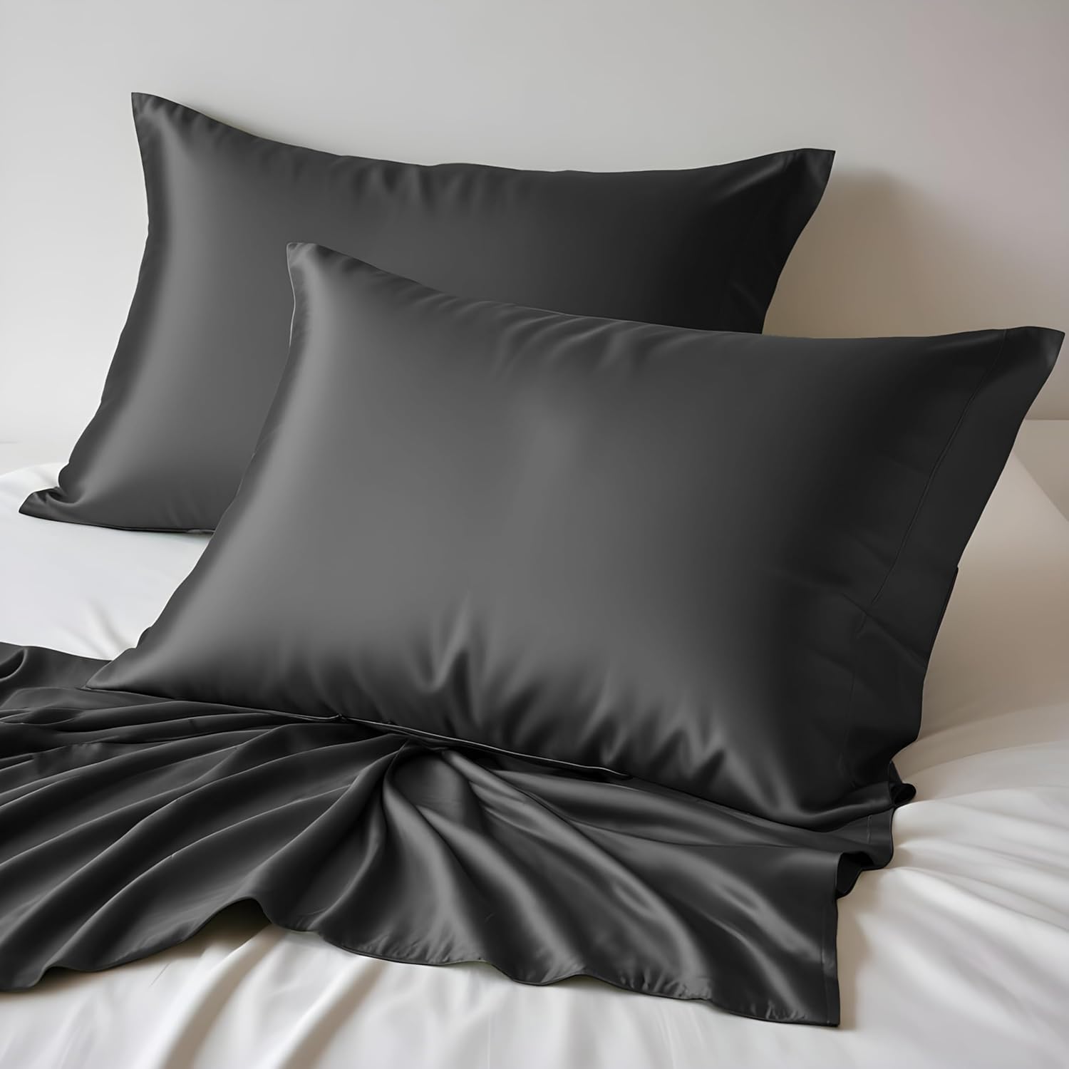 LINENWALAS 100% Organic Bamboo Pillowcase, Special Bamboo Silk Pillowcases for H...