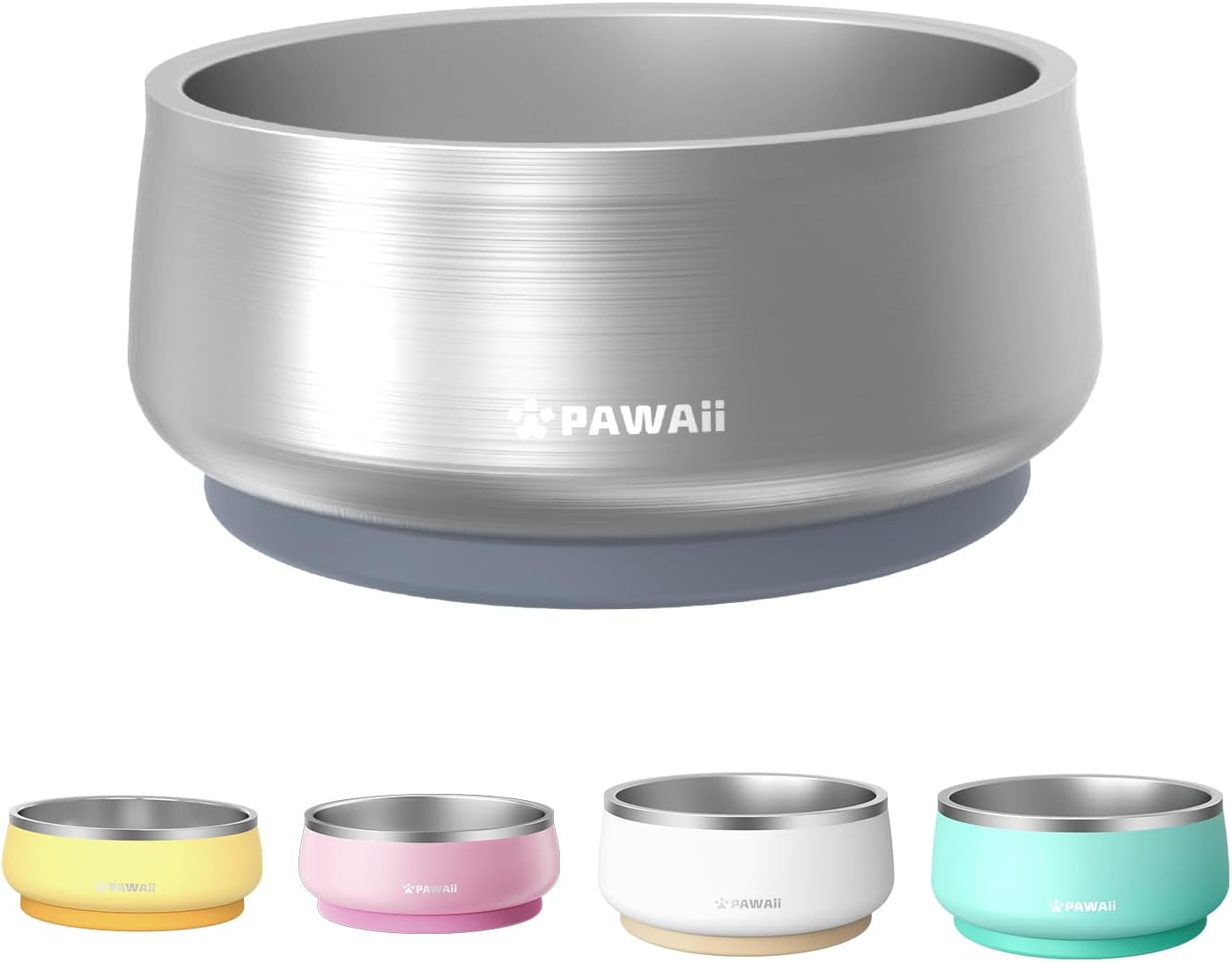 Pawaii Dog Bowl, Special Dog Food Water Bowl with Non-Slip Rubber Base, High-Qua...