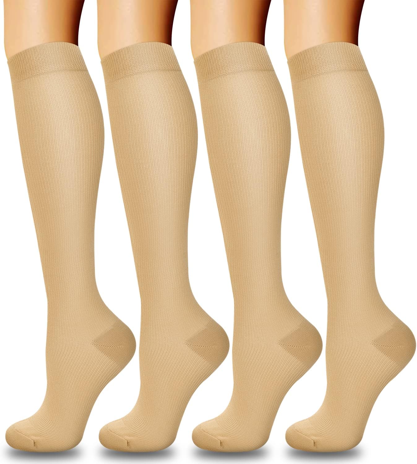 Laite Hebe Compression Socks, Special 4 Pairs Compression Socks for Women, High-...