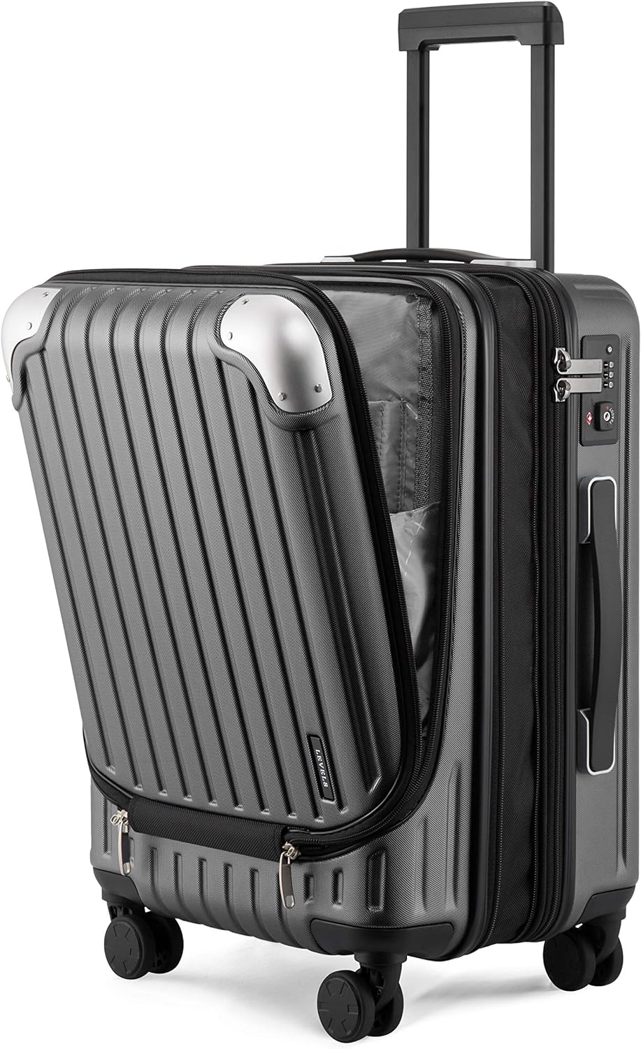LEVEL8 Grace Expandable Carry On Luggage, 20 Inch Hardside Suitcase, Travel Hars...