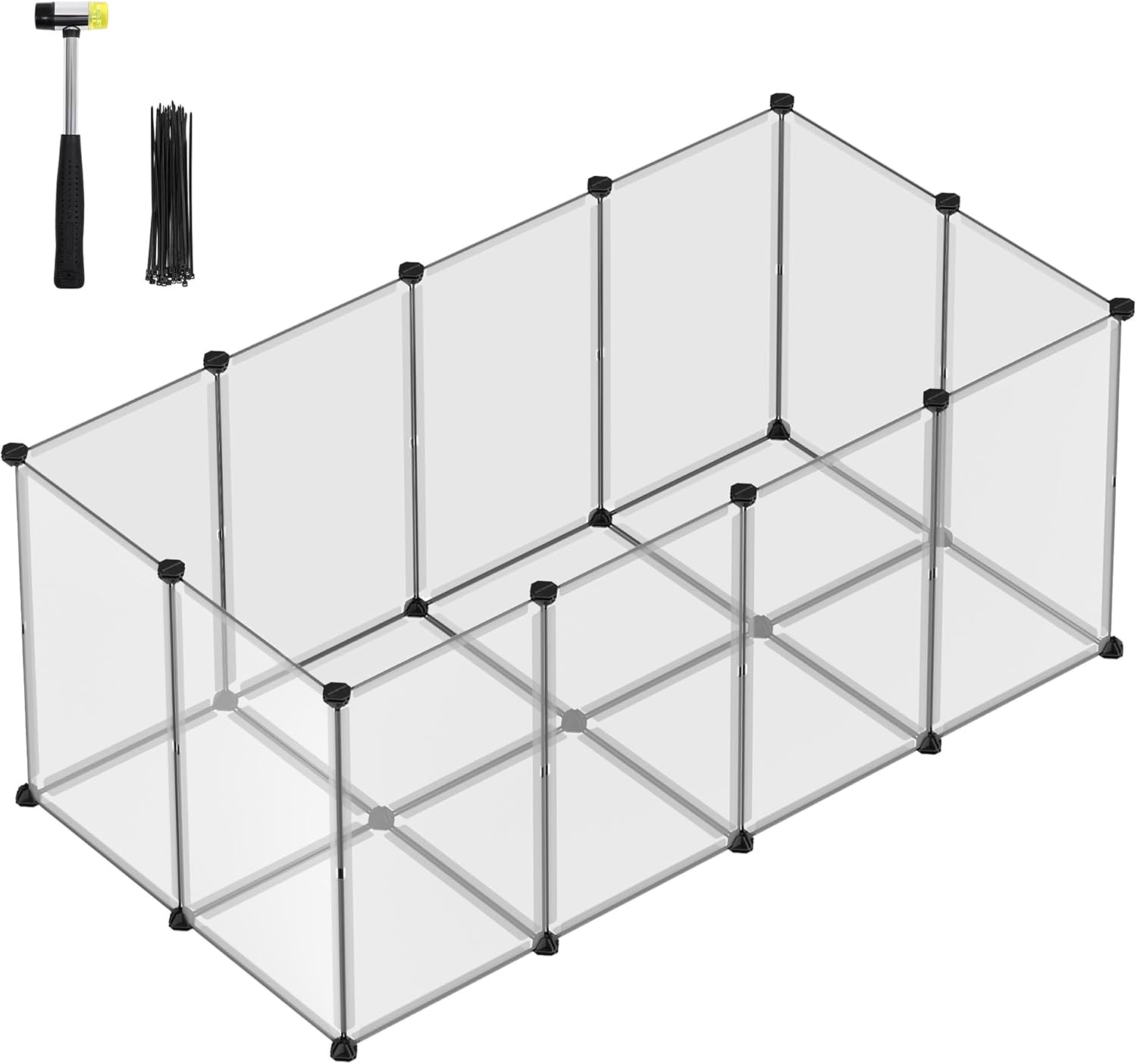 SONGMICS Pet Playpen, Special Small Animal Enclosure with Floor, Innovative DIY...