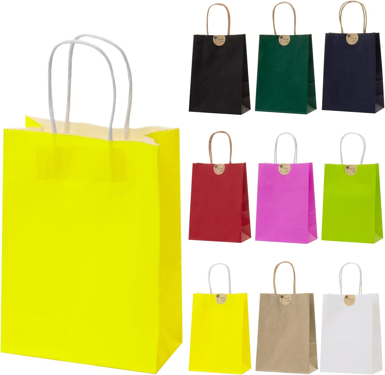 SMALUCK Paper Bags, Special Gift Bags Kraft Paper Party Bags with Handles, High-...